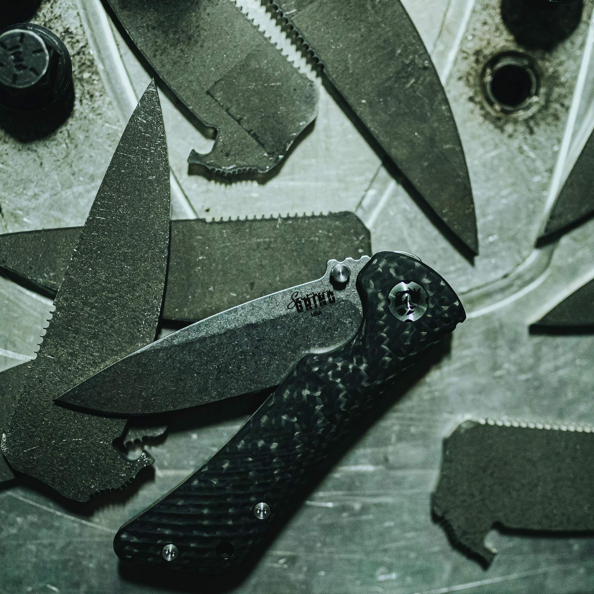 Southern Grind Spider Monkey Drop Point Folding Knife - Carbon Fiber Handle, Razor Sharp EDC Pocket Knife for Outdoor Camping, Hiking & Survival Gear