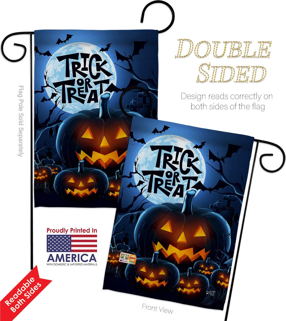 Halloween Garden Flag Set - Spooky Pumpkin & Witch Decor for Yard