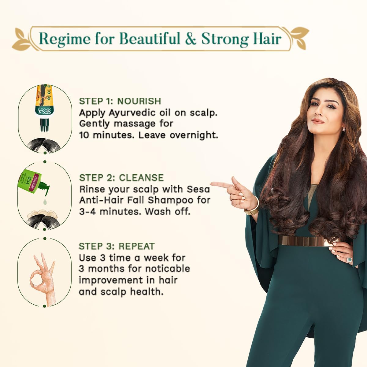 **SESA Ayurvedic Hair Oil 200ml with Free Hair Serum 20ml - Bhringraj & 17 Herbs for Hair Growth & Fall Control - Coconut & 4 Nourishing Oils - Easy Applicator for Men & Women - Perfect for Daily Scalp Massage & Deep Conditioning**