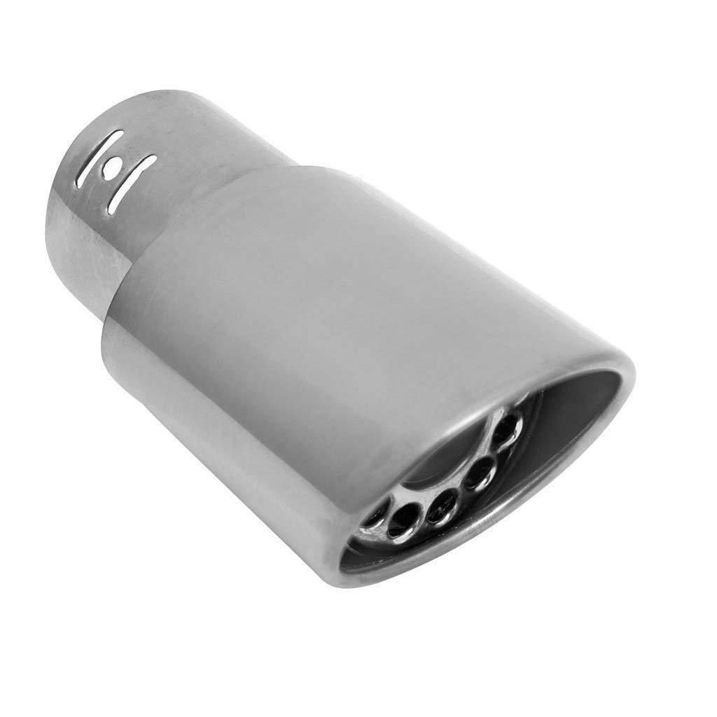 GOLSM Chrome Single Oval Pipe Exhaust Silencer for Maruti S-Cross - Stylish Car Accessory Upgrade for Better Performance & Sound Enhancement | Perfect for Street Racing & Custom Car Modifications