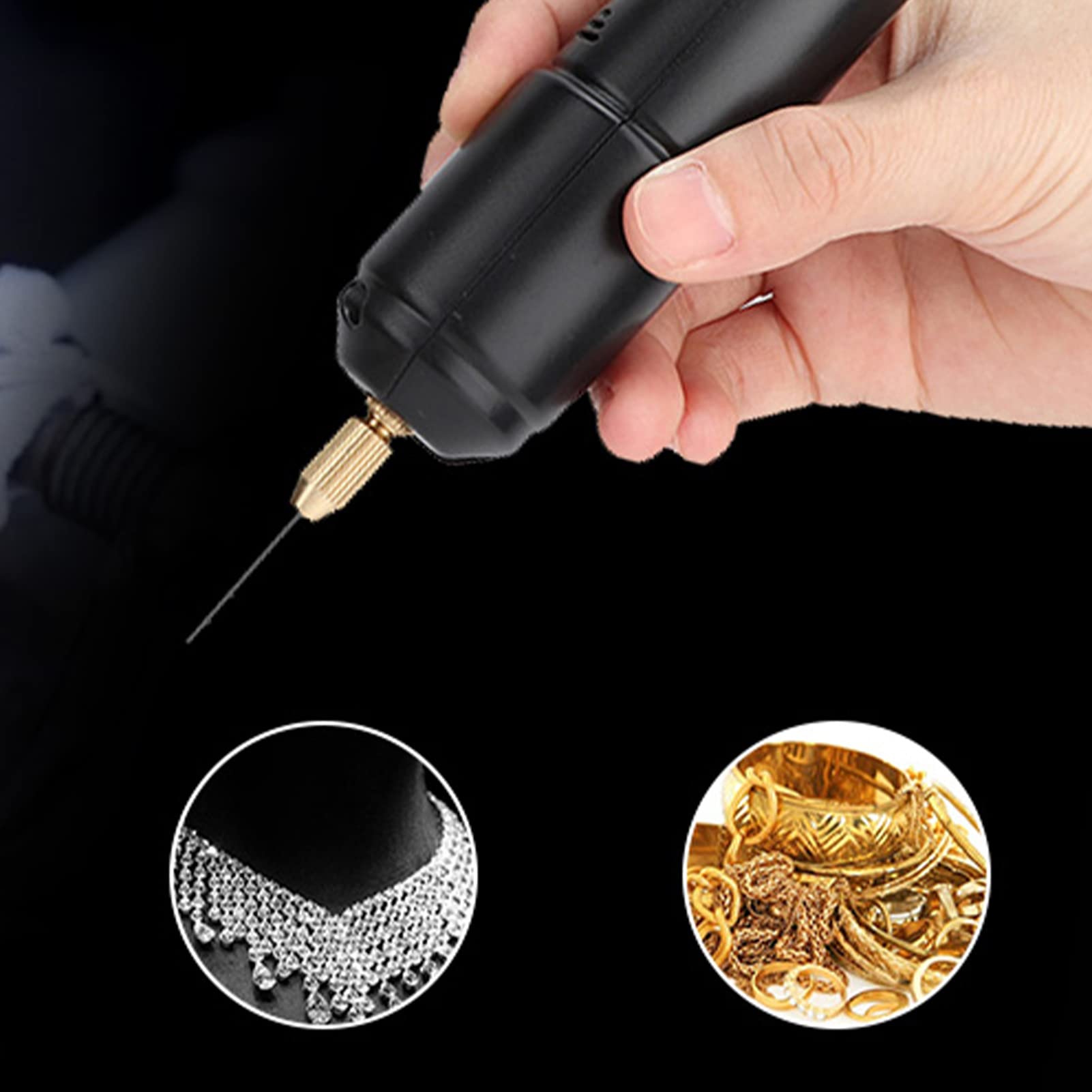 Mini Micro Electric Hand Drill - USB Powered 5V Cordless Drill with 3pc Drill Bits for Wood, Jewelry, Plastic - Perfect for DIY Crafts, Small Repairs & Hobby Projects