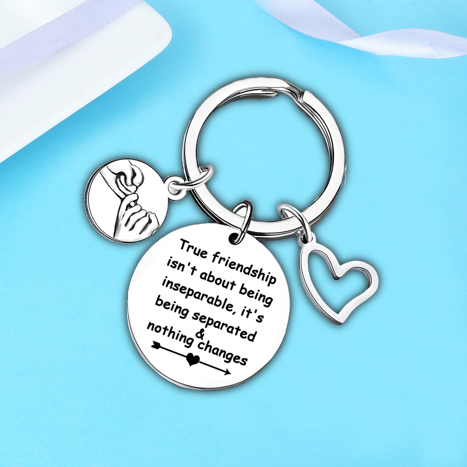 Best Friendship Gifts for Women - Heart Keychain for Best Friend, Sister, Long Distance Friends - Birthday, Valentine's Day Gift Ideas - Perfect for Everyday Carry & Special Occasions