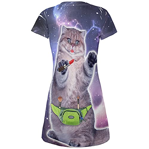 Funny Cat Print Beach Cover-Up Dress for Women - Cute & Playful Swimwear Coverup for Pool, Vacation & Summer Outfits