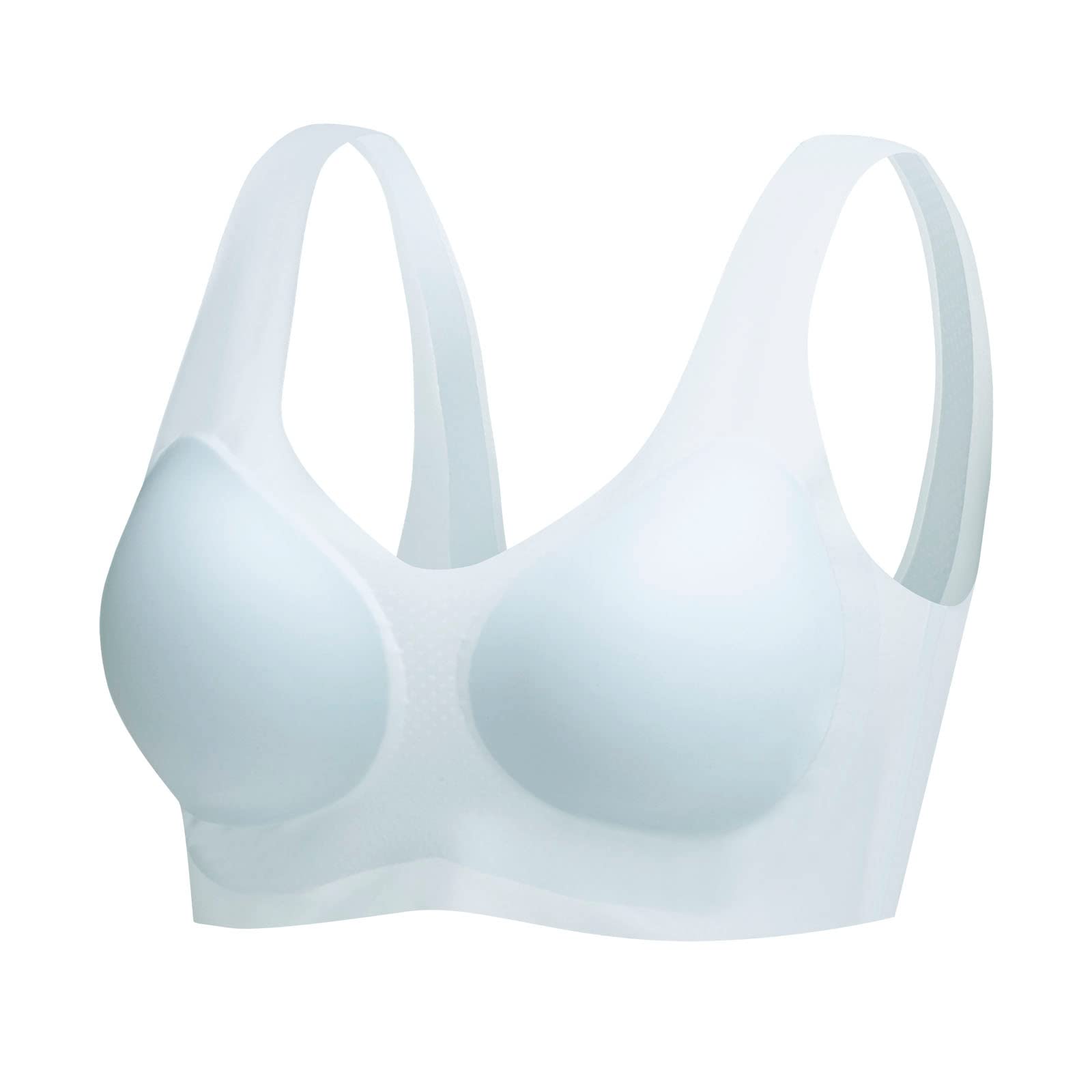 iLUGU Comfort Sleep Bra for Women - Wireless Padded Bralette, Seamless Everyday Bra with Keyhole Design - Perfect for Yoga, Lounge & Light Sports Activities