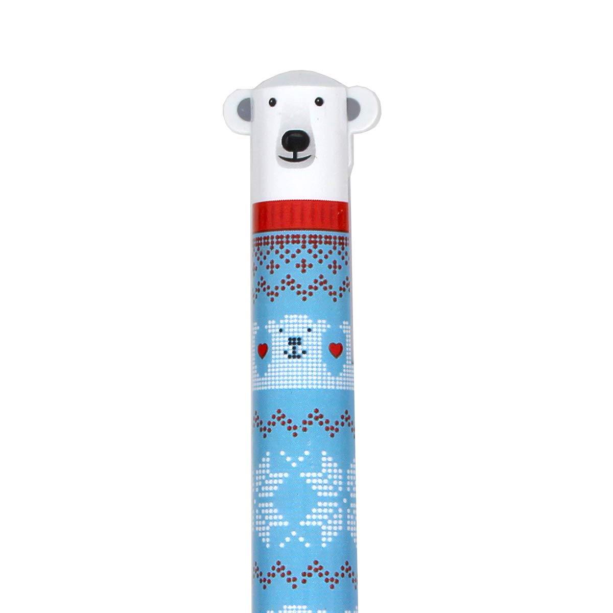 Twice as Nice 2 Color Click Pens - Happy Holiday Gift Set of 6 - Perfect for Office, School & Holiday Gifting