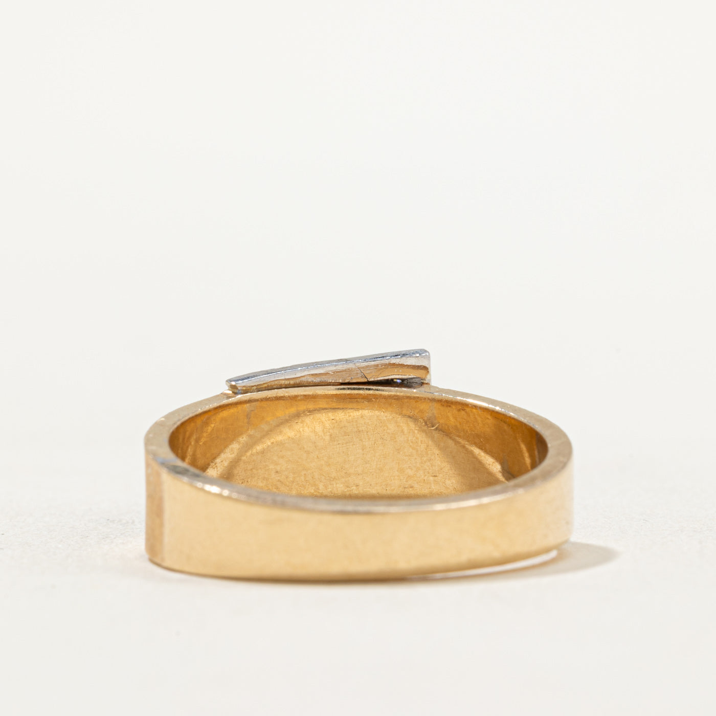 0.02ctw Diamond Belt Buckle Ring - Size 10.25 | Elegant Western Jewelry for Cowboy Boots & Country Style Outfits