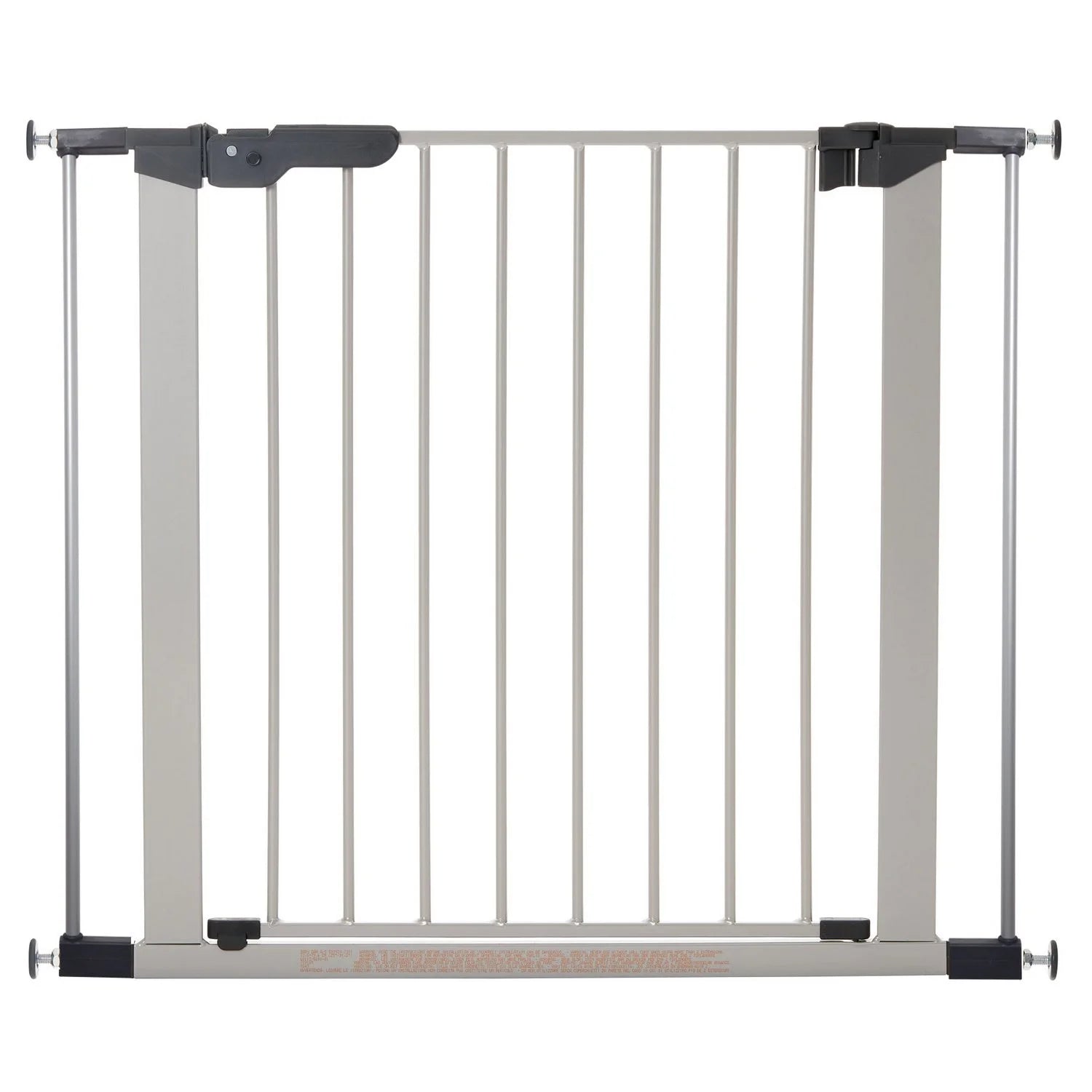 BabyDan SG PP117 S Premier Pressure Mount Safety Gate with 2 Extensions - Silver | Childproof Stair & Doorway Barrier for Homes & Nurseries | Easy Installation No Drilling Required
