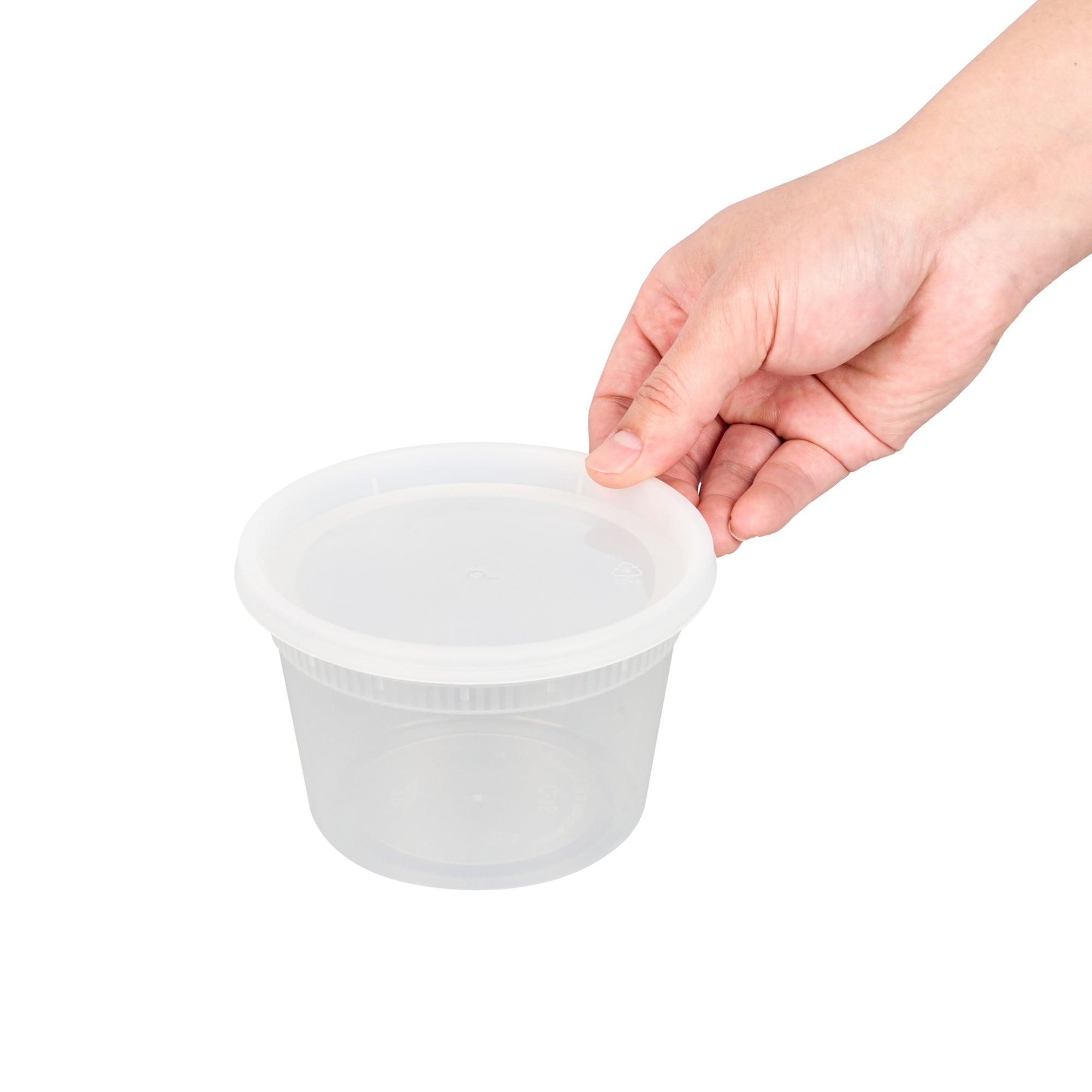 16 oz Round Clear Plastic Soup Containers with Lids - Microwave Safe, 4.5