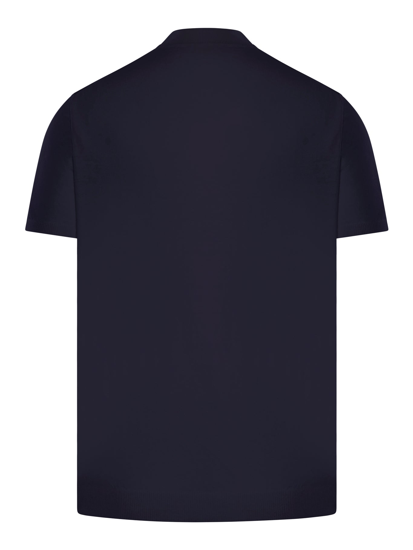 Roberto Collina Men's Knitted Cotton T-Shirt - Soft Breathable Casual Tee - Blue & Navy (Rb10023 Rb1010) - Perfect for Everyday Wear, Lounge & Outings