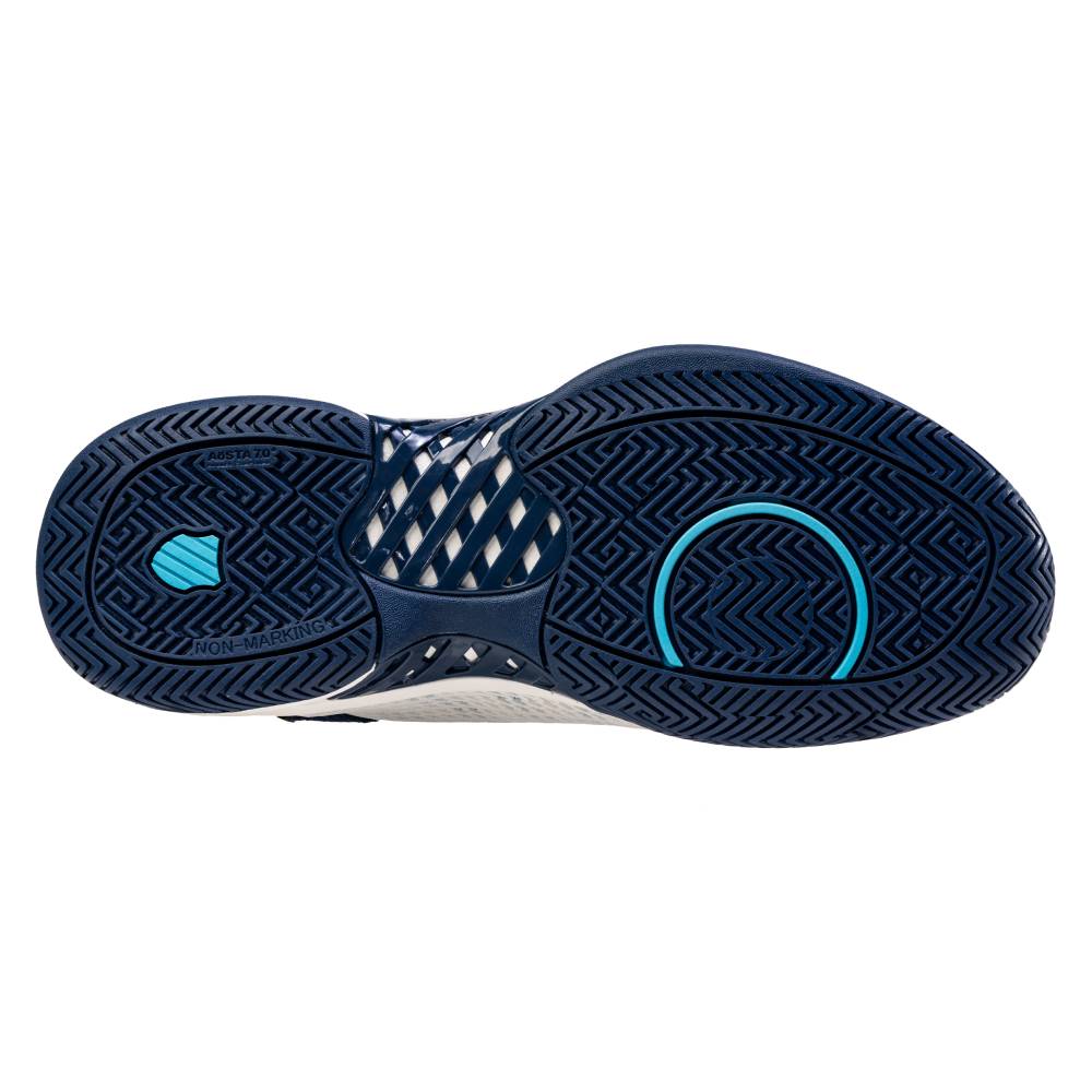 K Swiss Express Light Men's Pickleball Shoes - Breathable Tennis Shoes for Men with Cushioned Support - Blue & White Athletic Shoes for Pickleball, Tennis & Court Sports