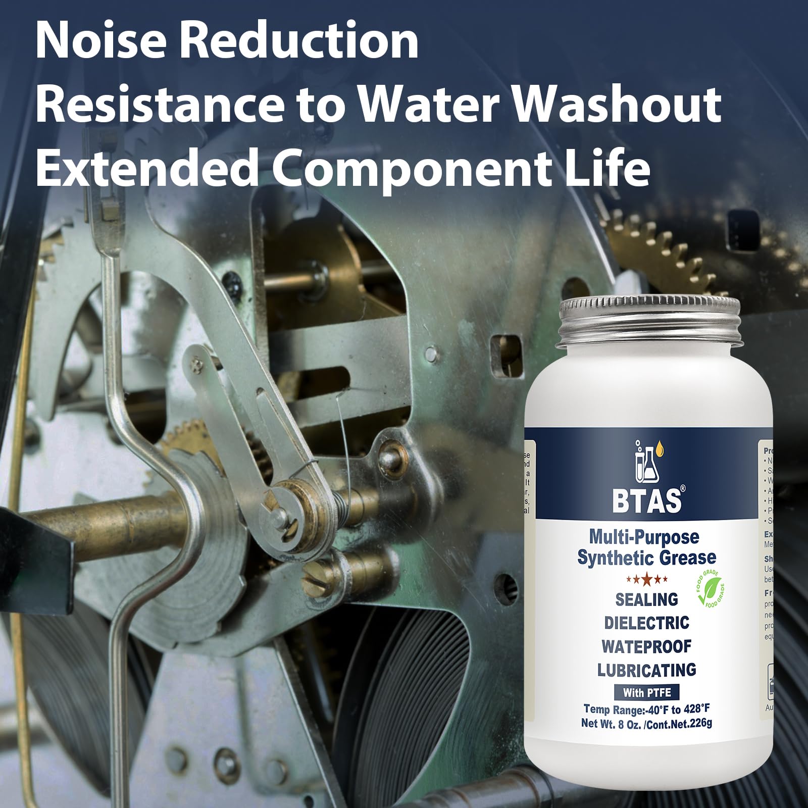 Dielectric Grease for Automotive Electrical Connectors - 8 oz PTFE Silicone Paste for Car Battery Terminals, Spark Plug Boots & Marine Electronics - Prevents Corrosion & Improves Conductivity - Ideal for Vehicle Maintenance & Marine Electrical Protection
