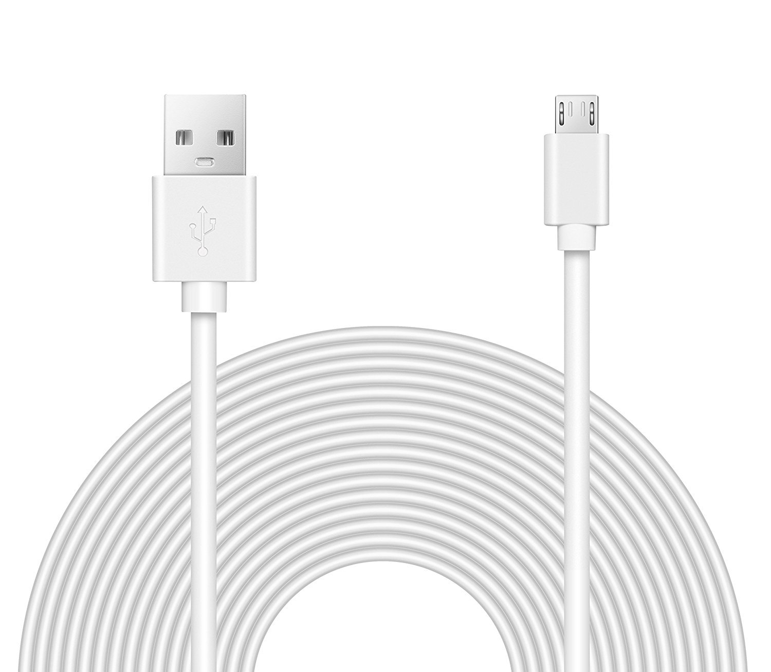 Omnihil 32ft 2.0 High-Speed USB Charging Cable for Beats Solo3 Wireless Headphones - White | Fast Charging & Data Sync | Perfect for Home, Office & Travel Use