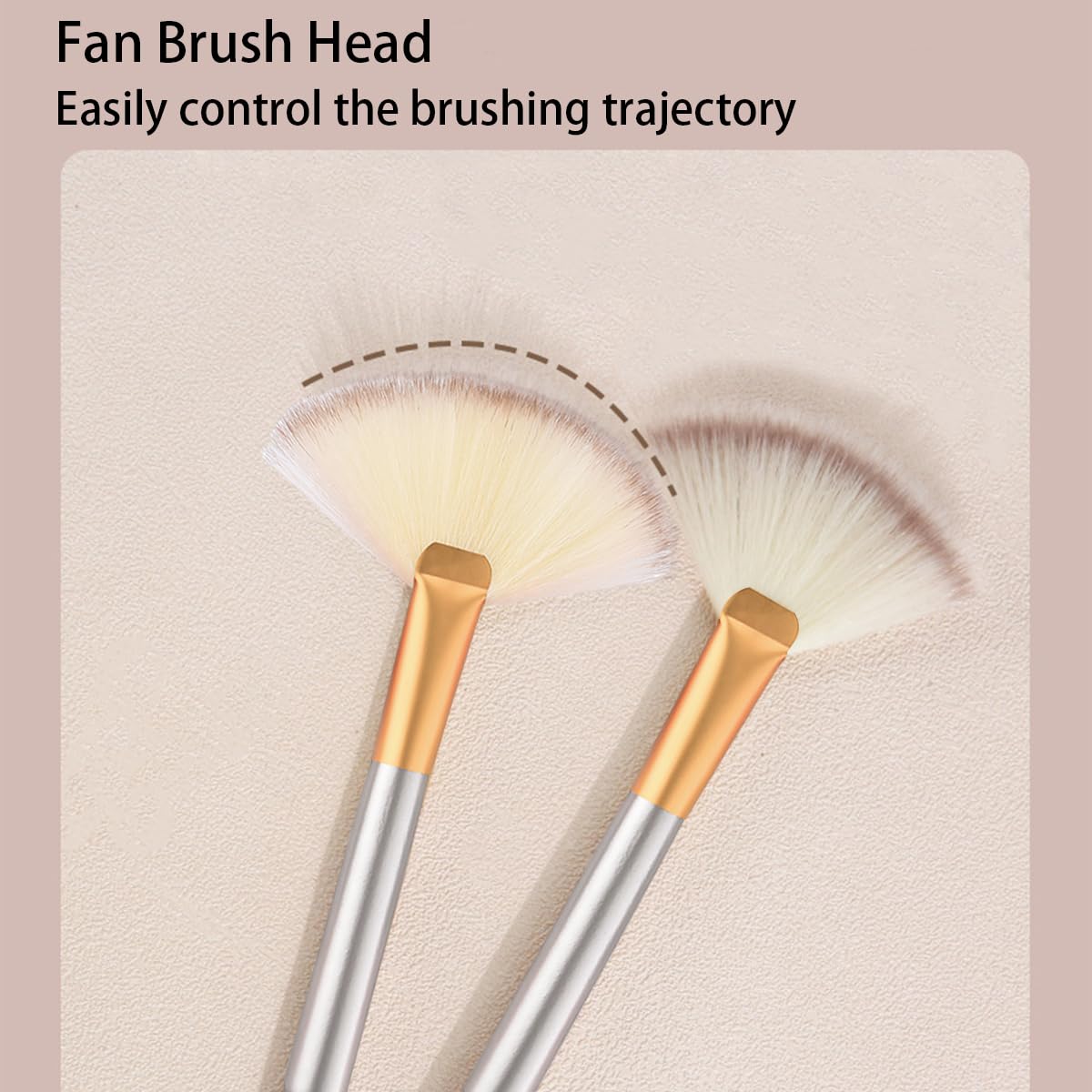 8 PCS Fan Brushes Set - Soft Bristle Face Highlighting & Blush Makeup Brushes for Loose Powder, Contouring & Highlighting - Professional Fan Brush Kit for Makeup Artists & Beginners (Perfect for Daily Makeup & Special Occasions)
