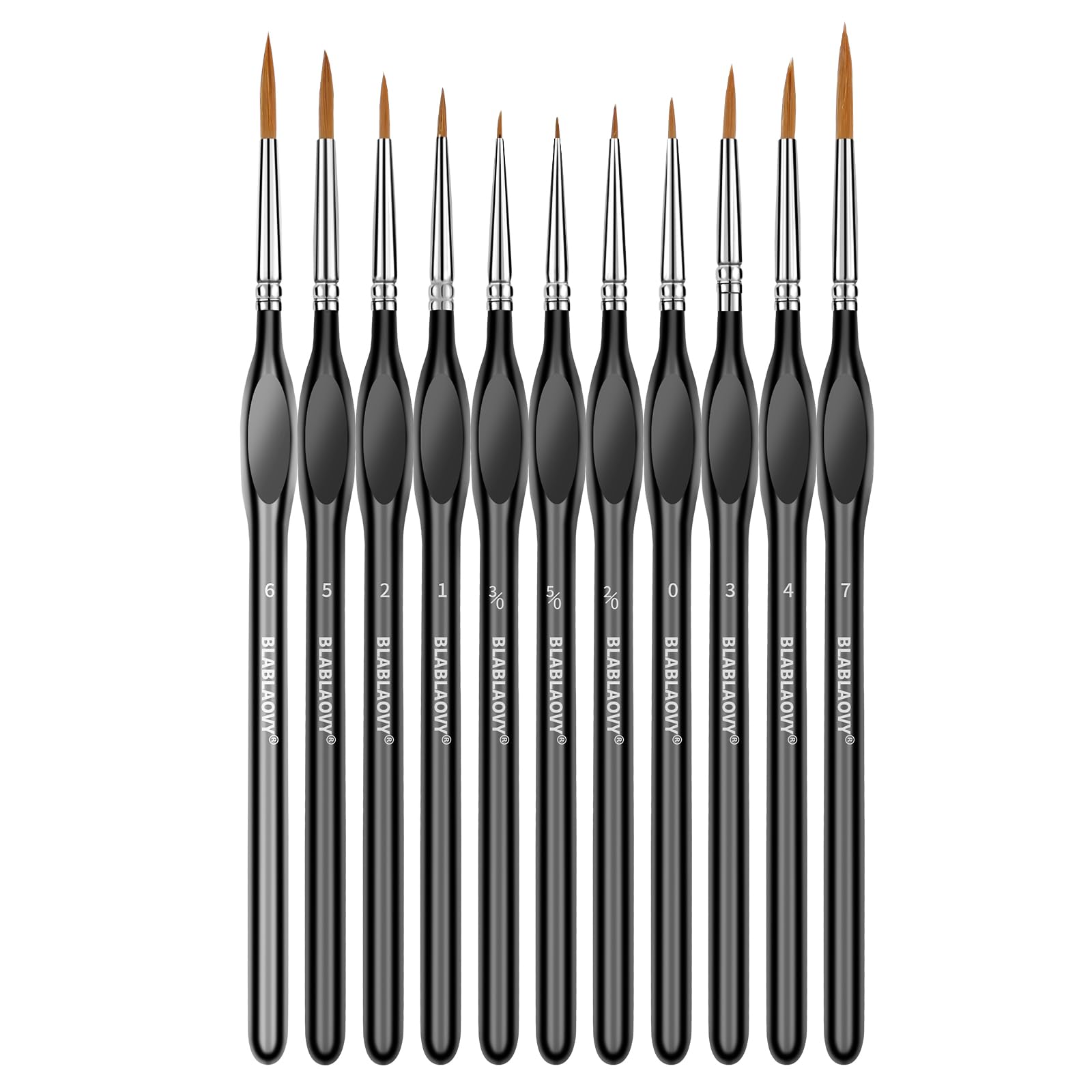 11-Piece Miniature Paint Brush Set with Triangular Handles - Professional Detailing Brushes for Acrylic, Oil, Watercolor Painting - Perfect for Models, Figurines, Face Painting & Paint by Numbers Kits (Ideal for Artists & Adult Hobbyists)