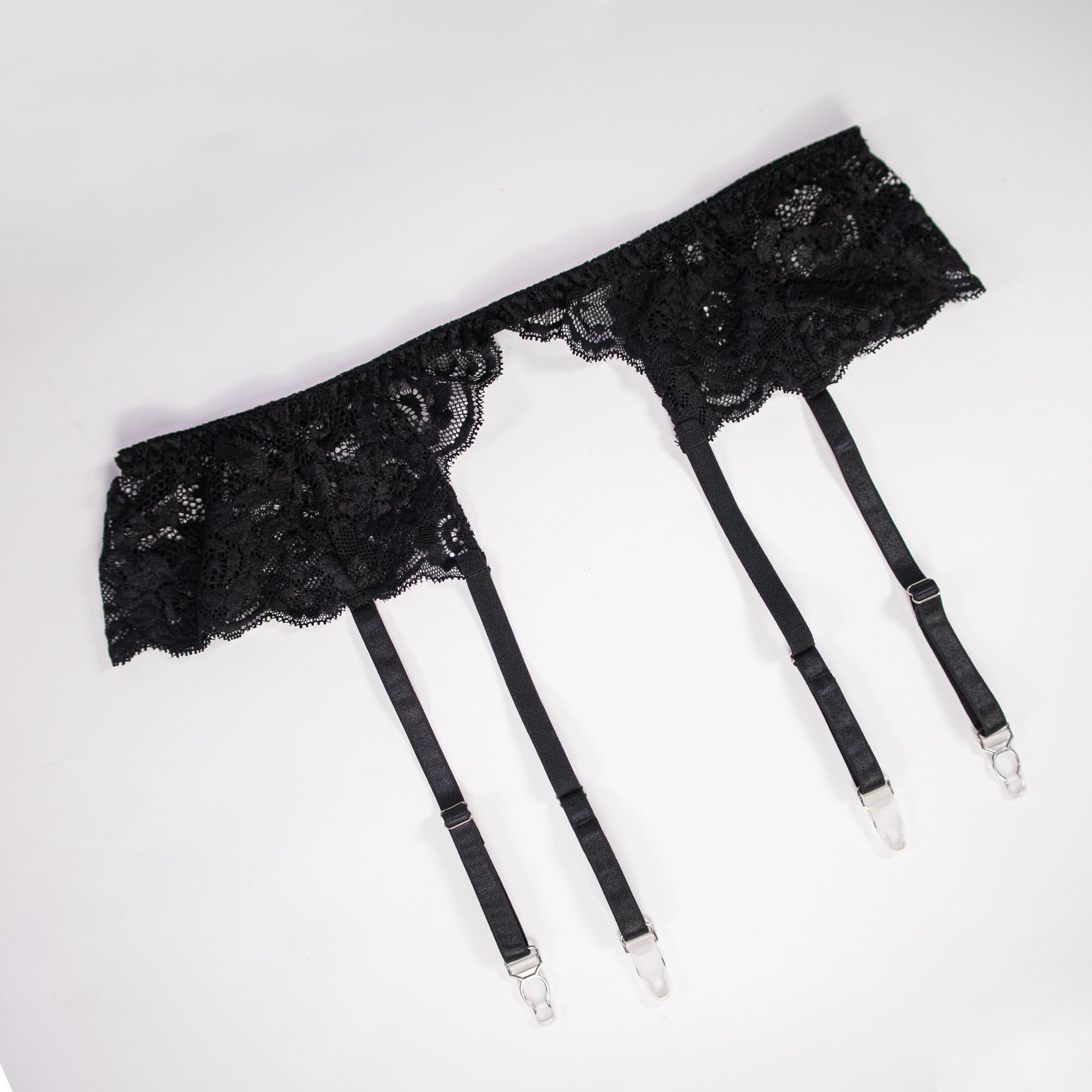 Lidogirl Women's Sexy Lace Garter Belt with Sheer Stockings - Elegant Lingerie Set for Bridal, Boudoir & Special Occasions