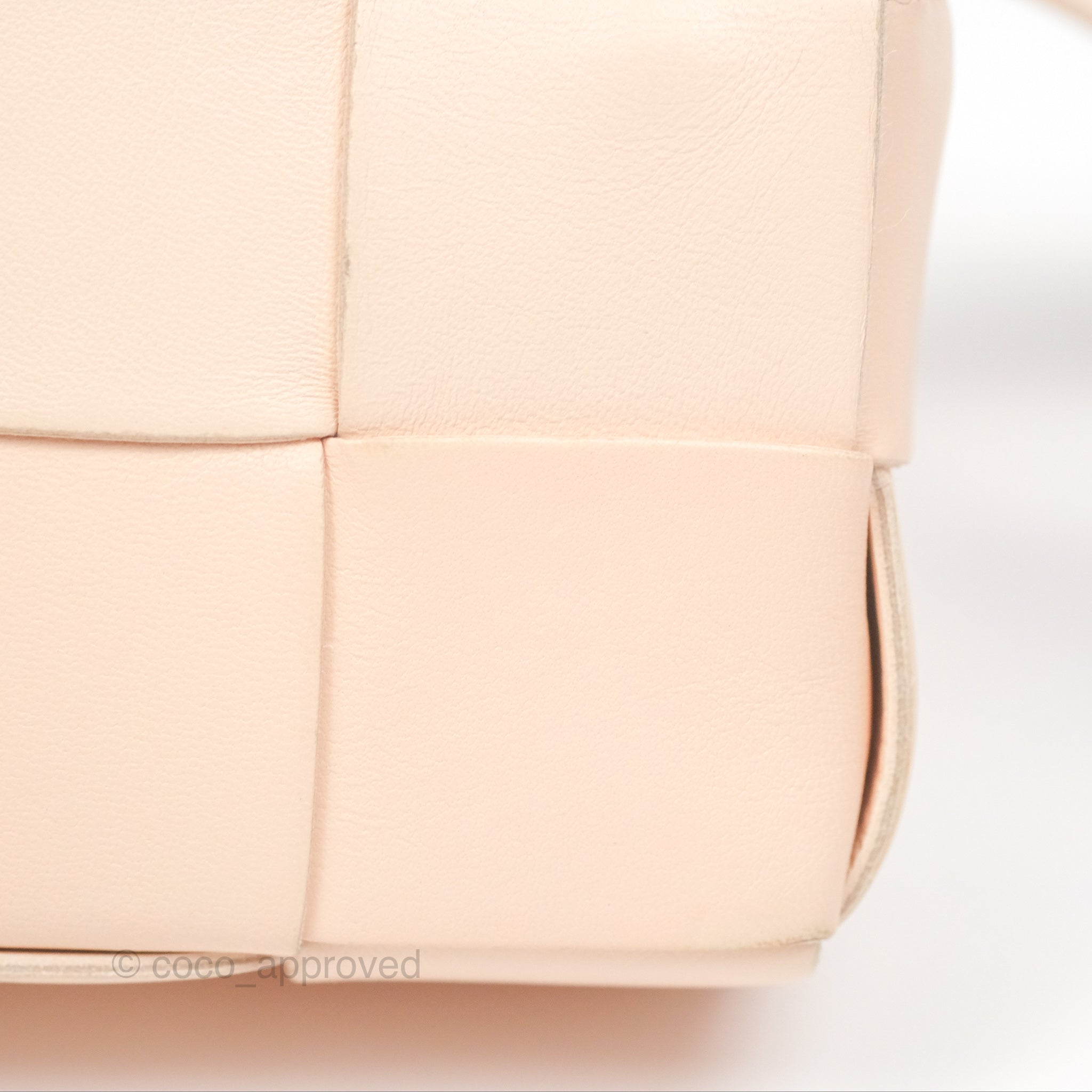 Bottega Veneta Intreccio Cassette Mini Crossbody Bag in Melon Washed Lambskin Leather - Perfect for Everyday Use, Date Night & Special Occasions
