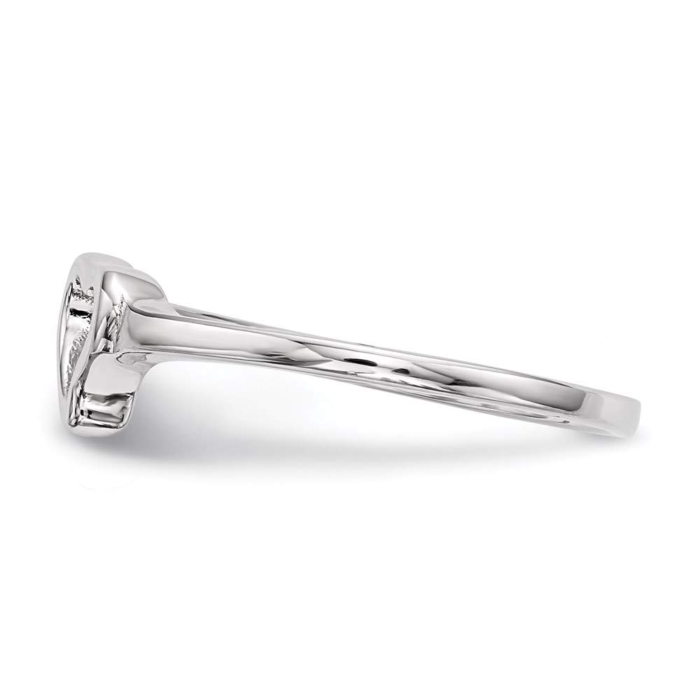 925 Sterling Silver Open Heart Cubic Zirconia Ring for Women - Elegant Fine Jewelry Gift for Her - Perfect for Anniversaries, Valentine's Day & Special Occasions