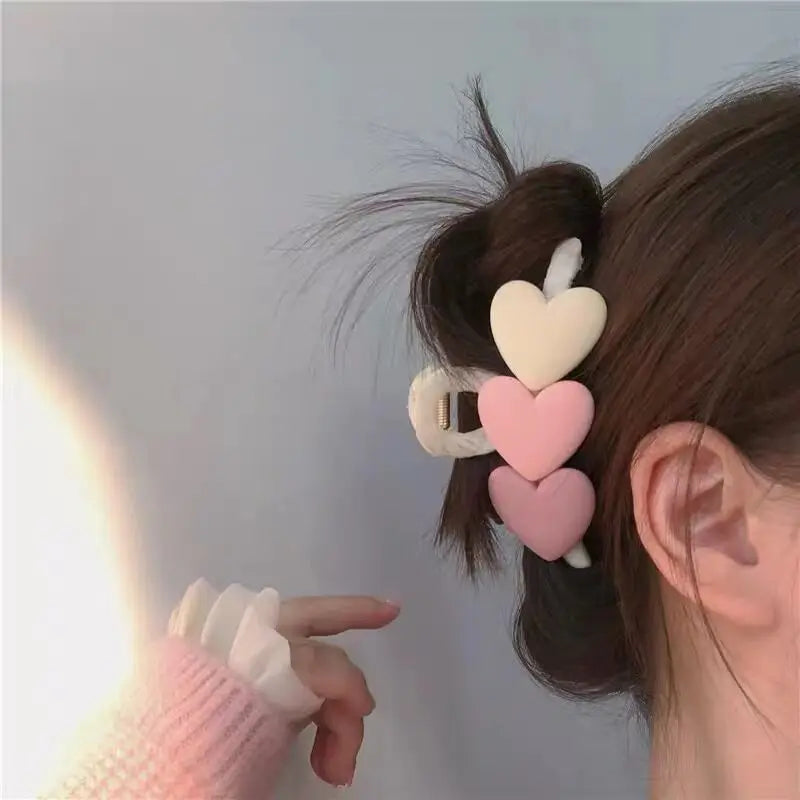 Heart-Shaped Large Hair Claw Clip - Romantic & Stylish Hair Accessory for Women, Girls | Perfect for Valentine's Day, Weddings, Date Nights & Everyday Use