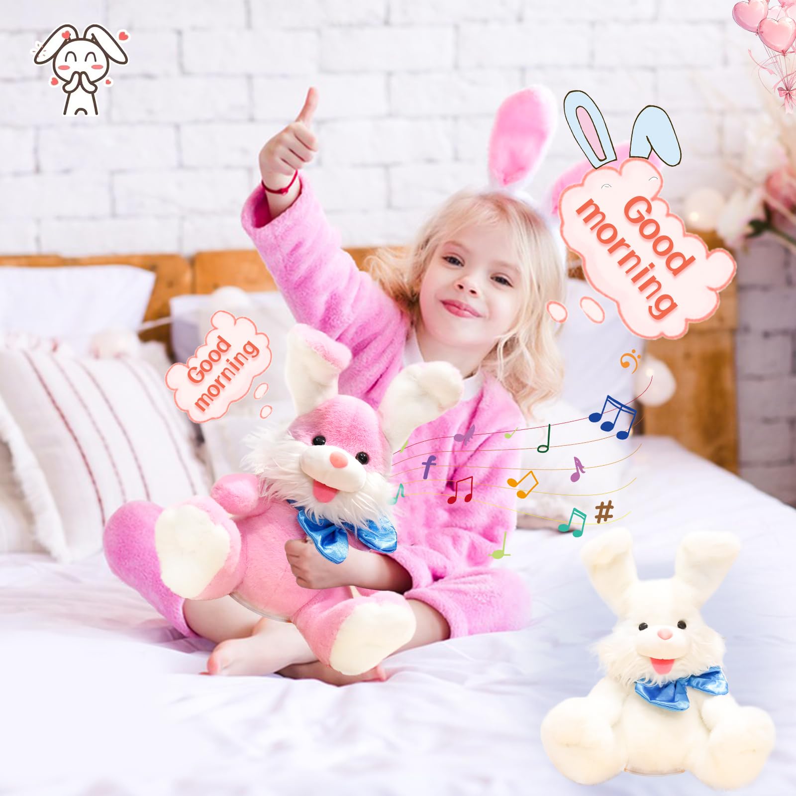 Interactive Talking Bunny Plush Toy - 12
