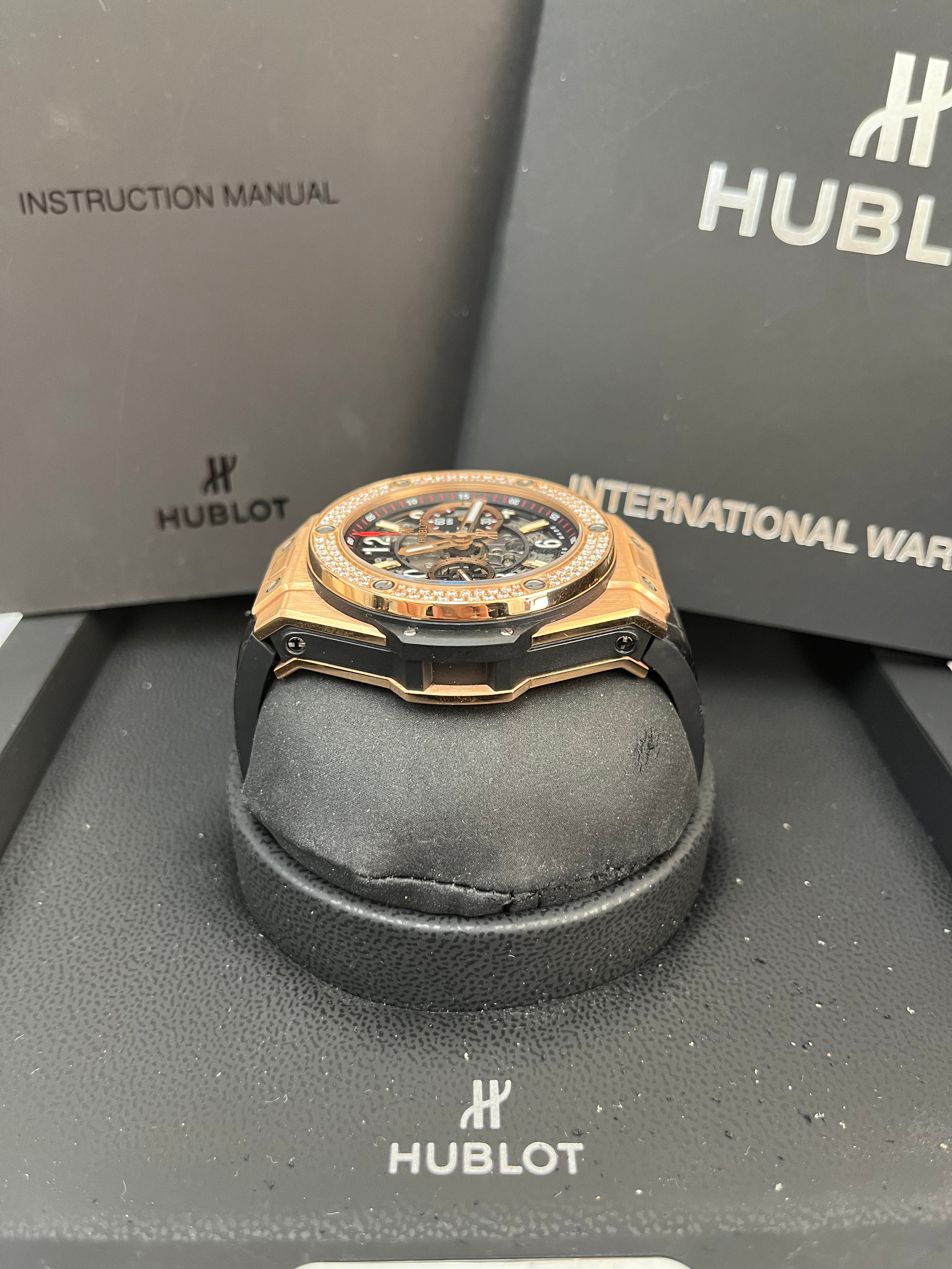 Hublot Big Bang Unico 45mm King Gold Men's Automatic Watch with Silver Dial - Ref 411.OX.1180.RX.1104 | Luxury Swiss Timepiece for Business, Gala & Special Occasions