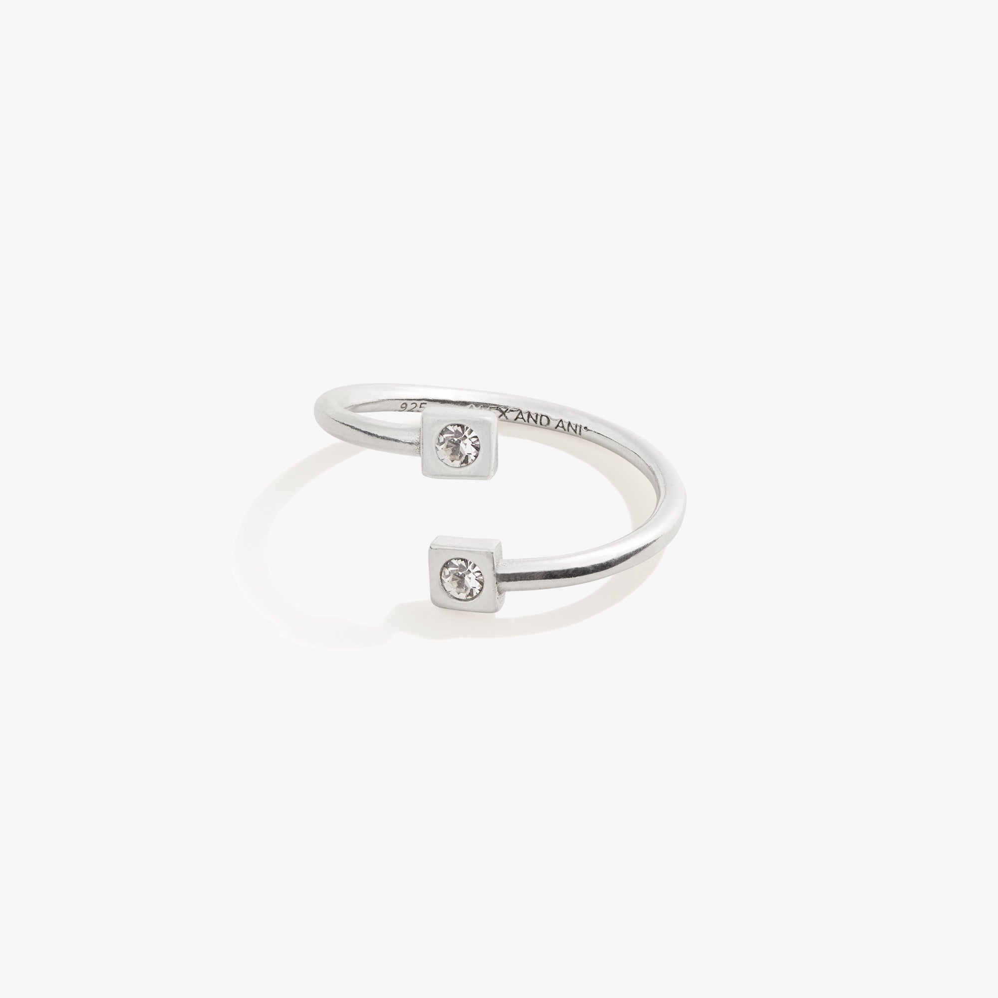 April Birthstone Clear Crystal Ring Wrap - Elegant Sterling Silver Stackable Ring for Women | Perfect Gift for April Birthdays, Anniversaries & Special Occasions | Everyday Wear & Formal Events
