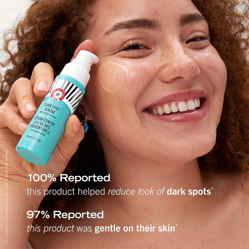 First Aid Beauty Dark Spot Serum with Niacinamide - Brightening Facial Treatment for Hyperpigmentation & Uneven Skin Tone - Perfect for Daily Skincare Routine & Post-Acne Care