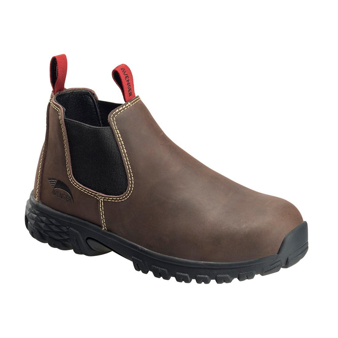 Flight Women’s SD10 Alloy Toe Romeo Work Shoe - Brown Leather Slip-Resistant Safety Shoes for Construction, Warehouse & Industrial Work
