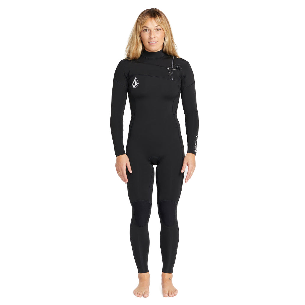 Volcom Modulator 3/2mm Women's Long Sleeve Chest Zip Wetsuit - Black | Surfing, Diving & Water Sports Fullsuit