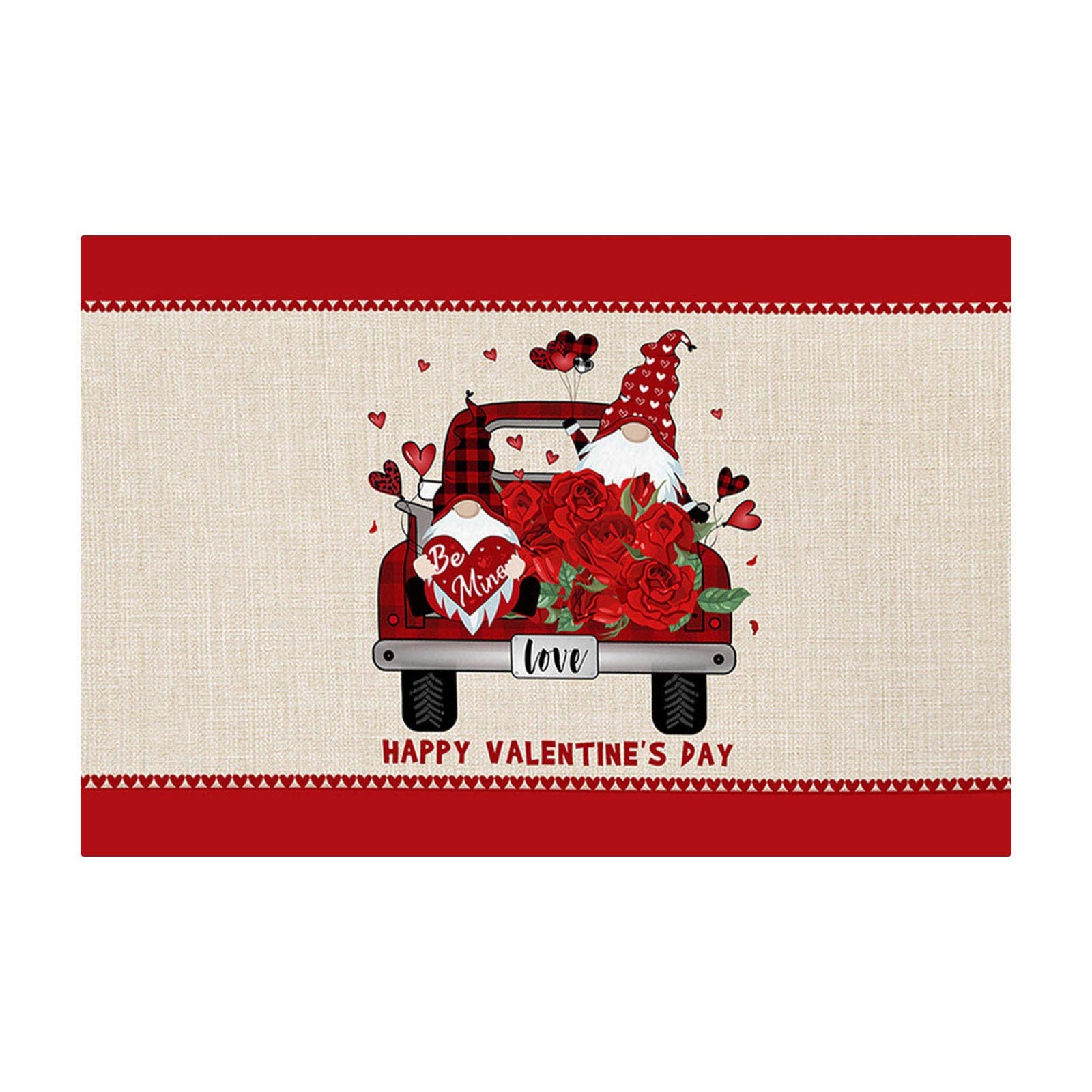 Valentine's Day Heart Shaped Carpet - Romantic Love Floor Mat for Living Room, Bedroom & Entryway - Non-Slip Holiday Doormat Gift for Couples - Perfect for Anniversaries, Weddings & Home Decor (OP6)