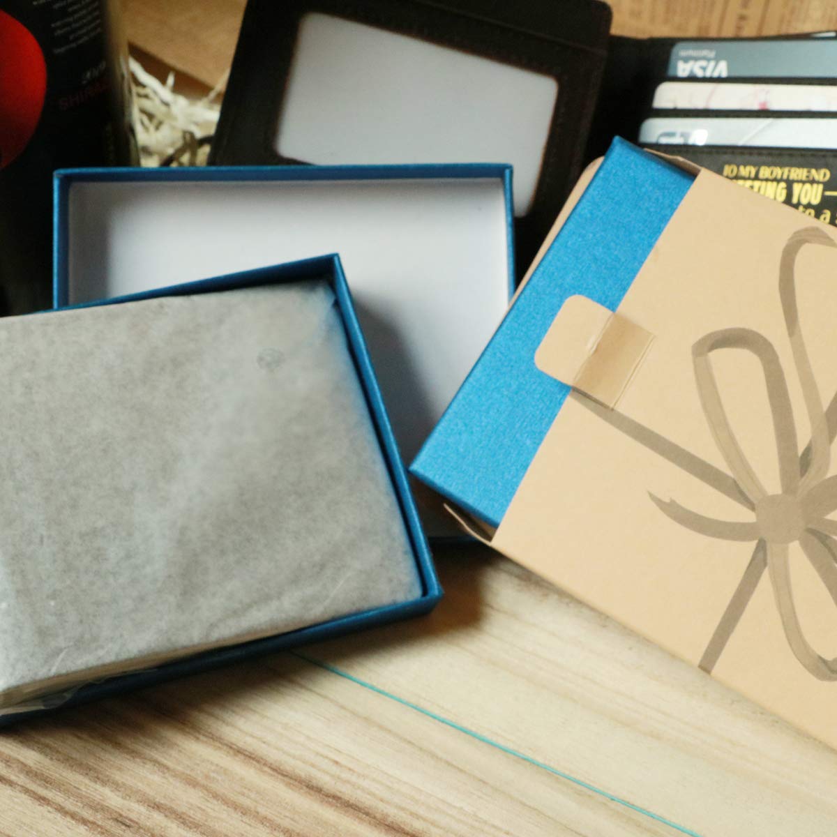 Personalized Engraved Trifold Leather Wallet for Men - Romantic Valentine's Day Gift for Boyfriend, Husband & Dad - Best Anniversary & Birthday Present Idea - Perfect for Everyday Use, Travel & Special Occasions