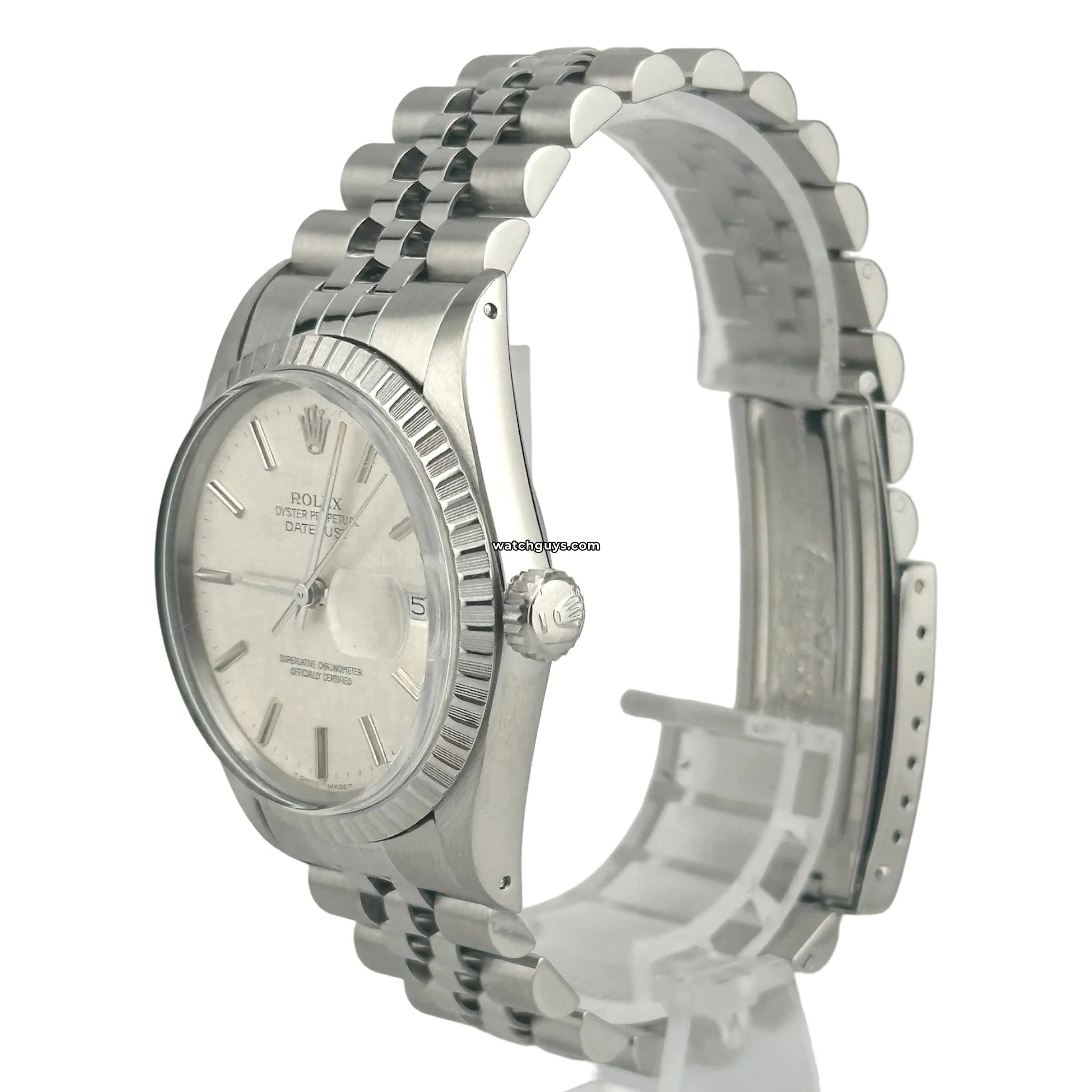 Rolex Datejust 16030 Men's Watch - Silver Stainless Steel Case with Linen Dial - Luxury Dress Watch for Business & Formal Occasions