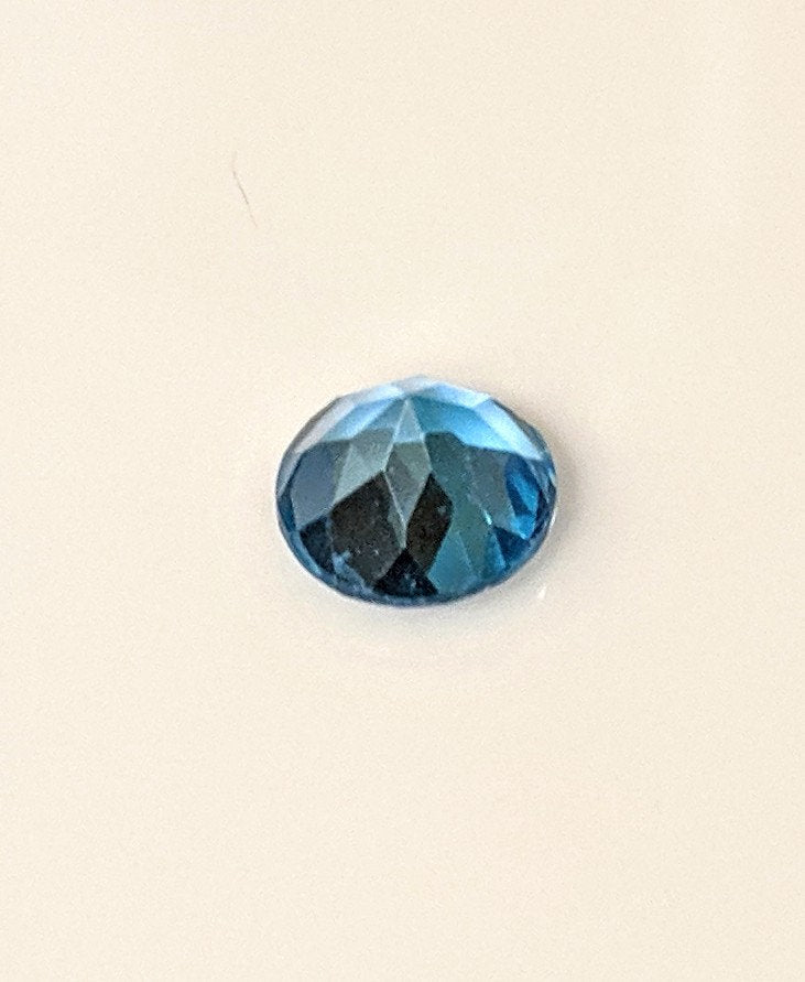 3.45ct Natural African Swiss Blue Topaz Loose Stone - 9mm Round VVS Eye Clean Gemstone with Exceptional Color | Wholesale for Jewelry Making, Engagement Rings & Unique Gifts