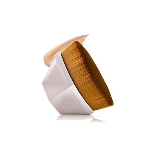 Flat Kabuki Makeup Brush for Foundation - Pink, Perfect for Daily Makeup & Travel