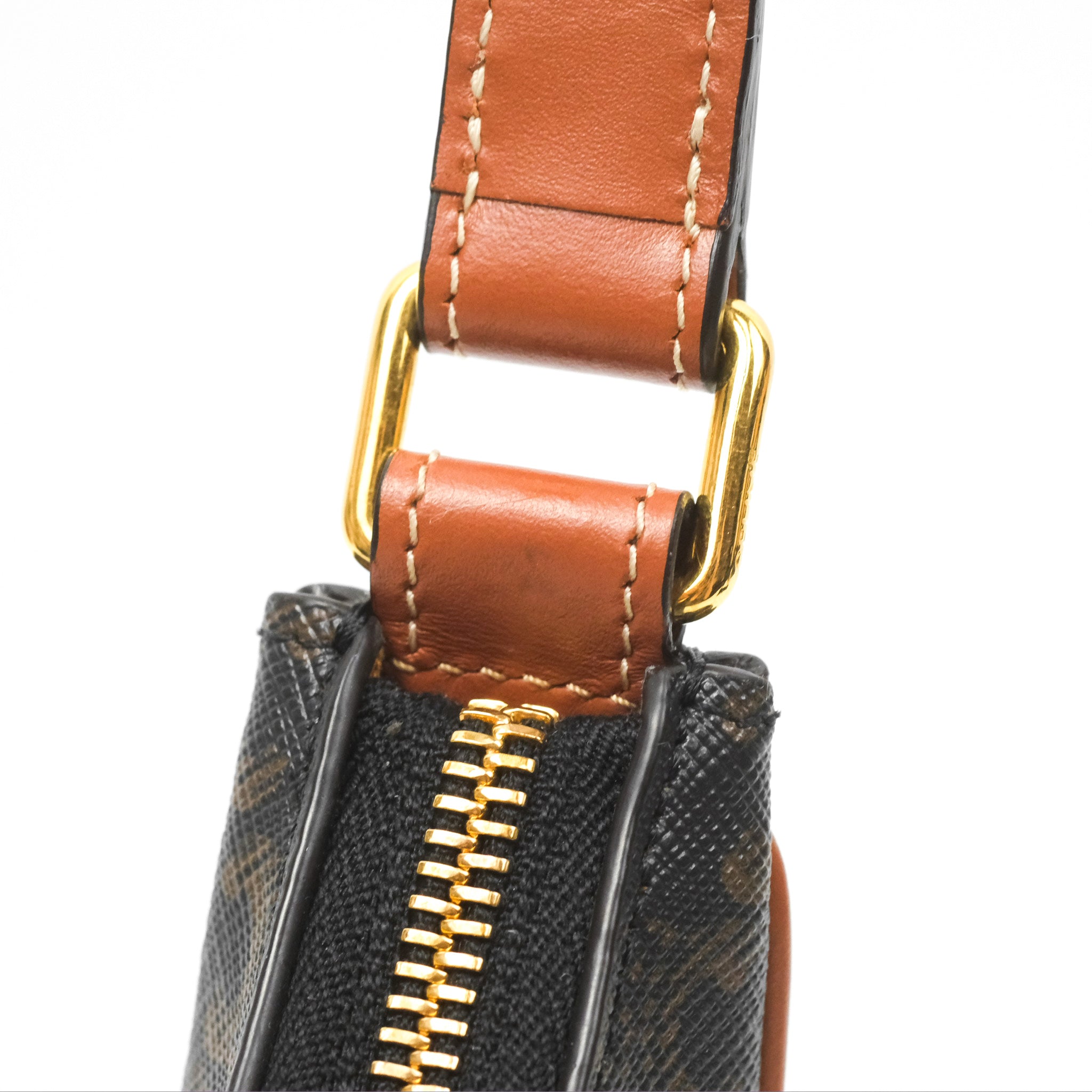 Celine Ava Bag in Triomphe Canvas & Calfskin Leather - Tan Crossbody Shoulder Bag for Women | Perfect for Work, Travel & Everyday Use