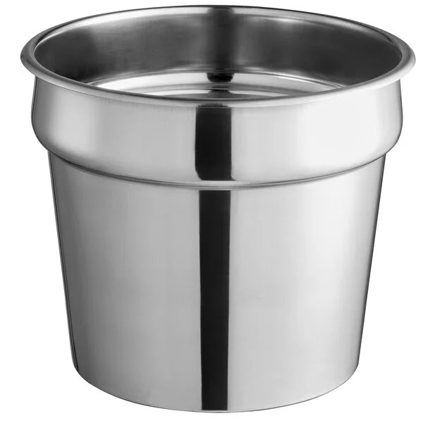 7 Quart Stainless Steel Food Insert - Commercial Kitchen & Restaurant Use - Perfect for Buffets, Catering & Food Storage