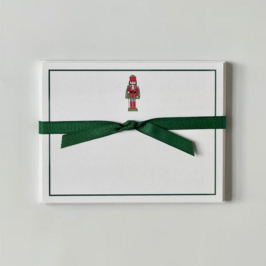 Georgetown Paperie Nutcracker Flat Note Cards | Holiday Greeting Cards for Christmas, Thank You Notes & Seasonal Correspondence