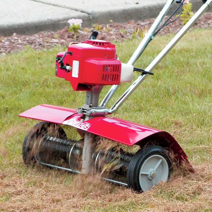 Mantis 5222 Power Tiller Dethatcher Attachment - Heavy Duty Lawn Aerator & Garden Cultivator for Soil Preparation | Perfect for Spring Lawn Care, Yard Maintenance & Professional Landscaping