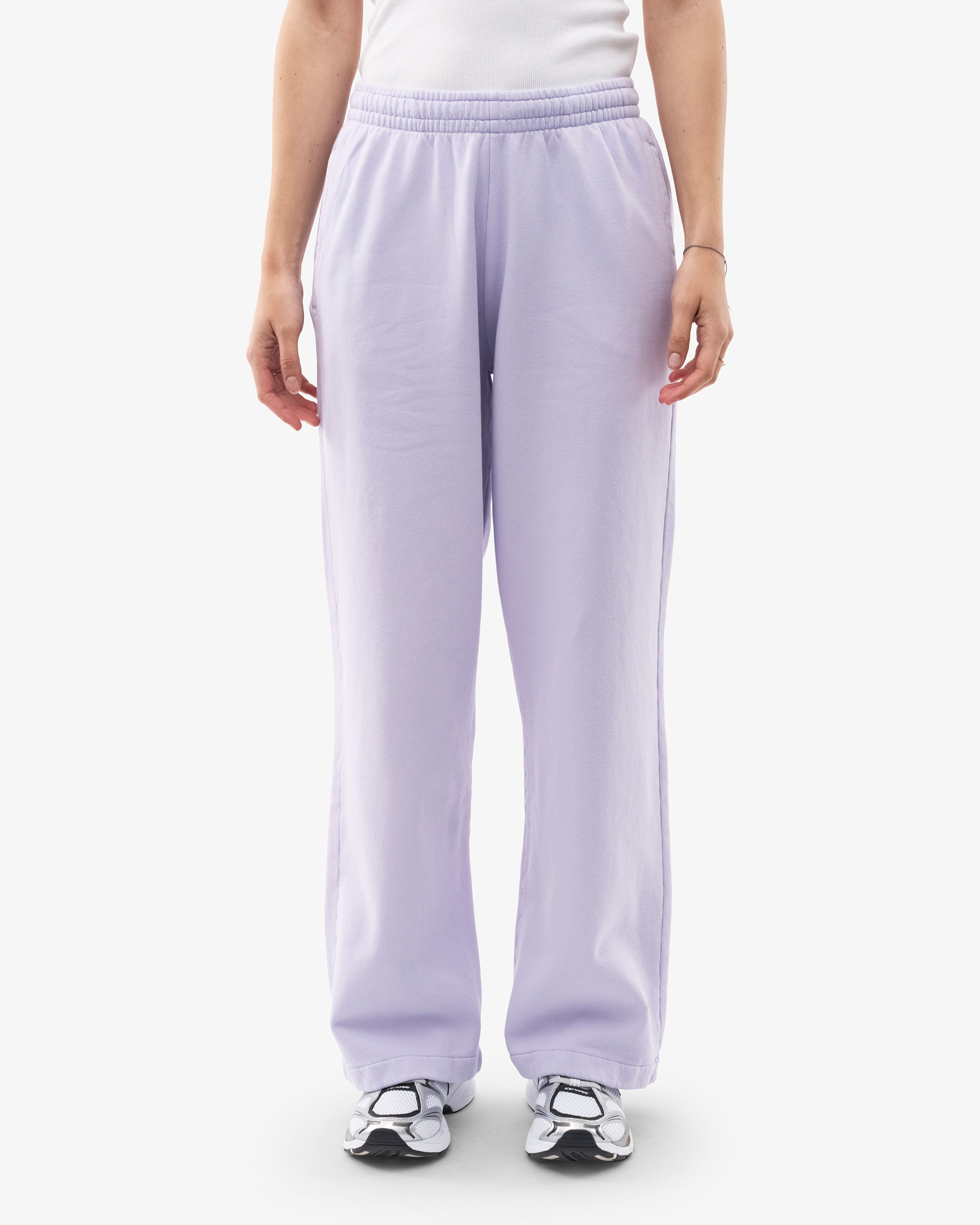 Organic Straight Leg Sweatpants for Women - Soft Lavender Color | Comfortable Lounge Pants for Yoga, Running & Home Relaxation