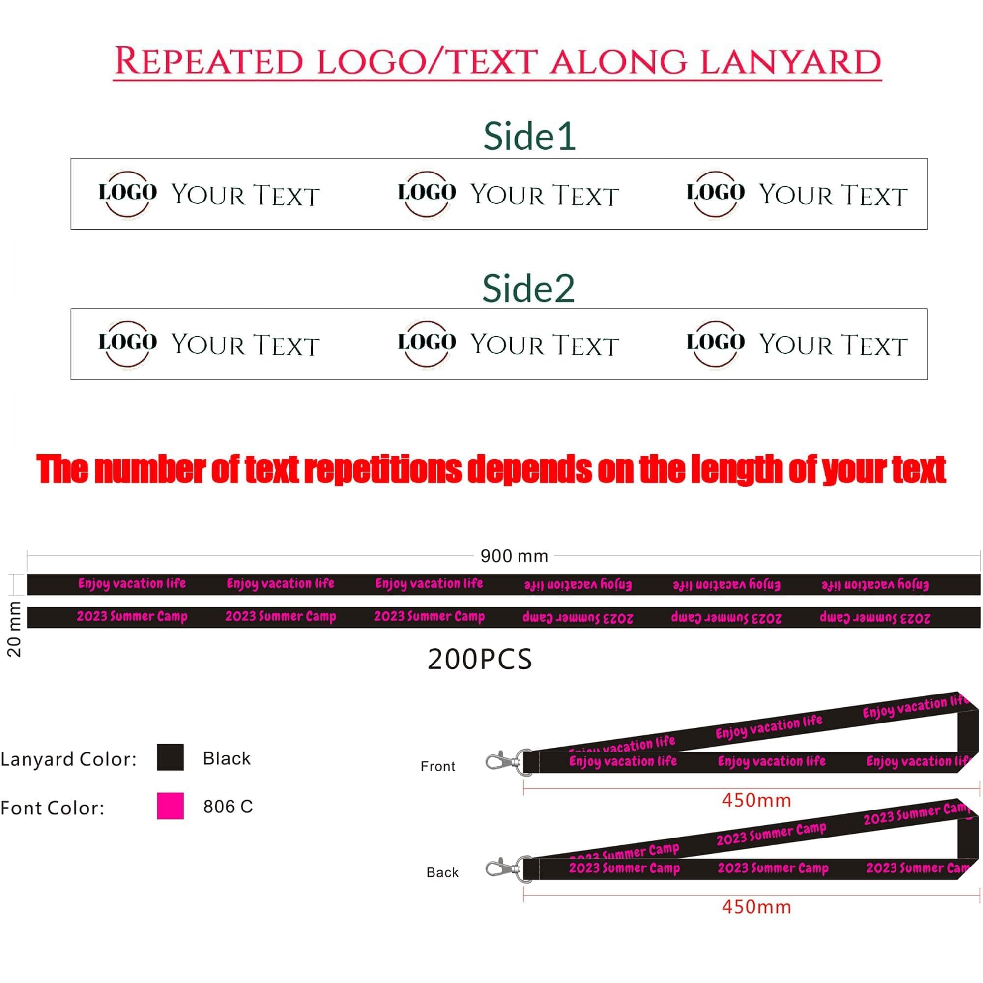 Custom Lanyards with Logo - ID Badge Straps for Work & School