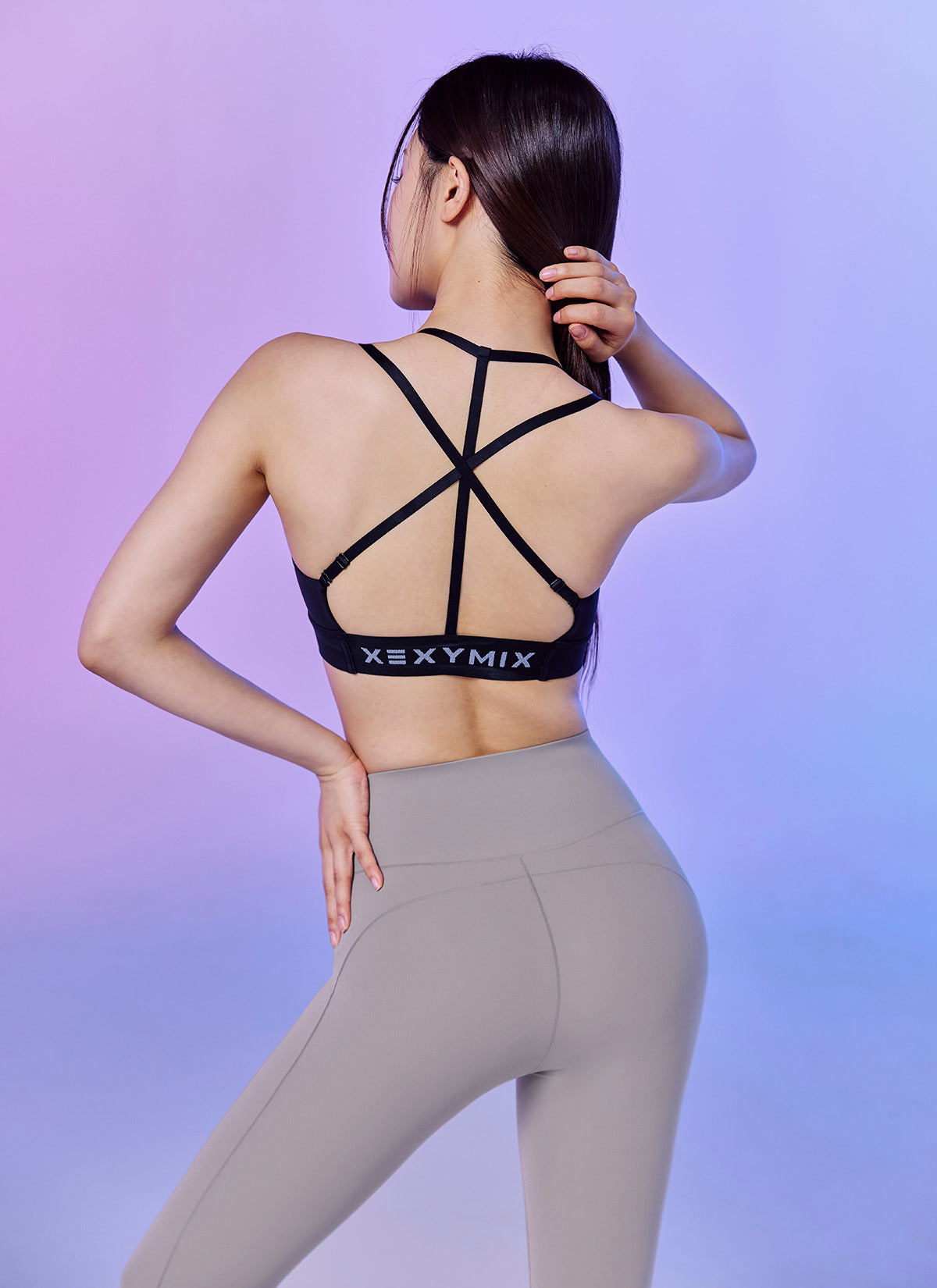 Black Label 360N 2-Way Adjustable Strap Sports Bra - Comfortable Support for Yoga, Running & Workouts