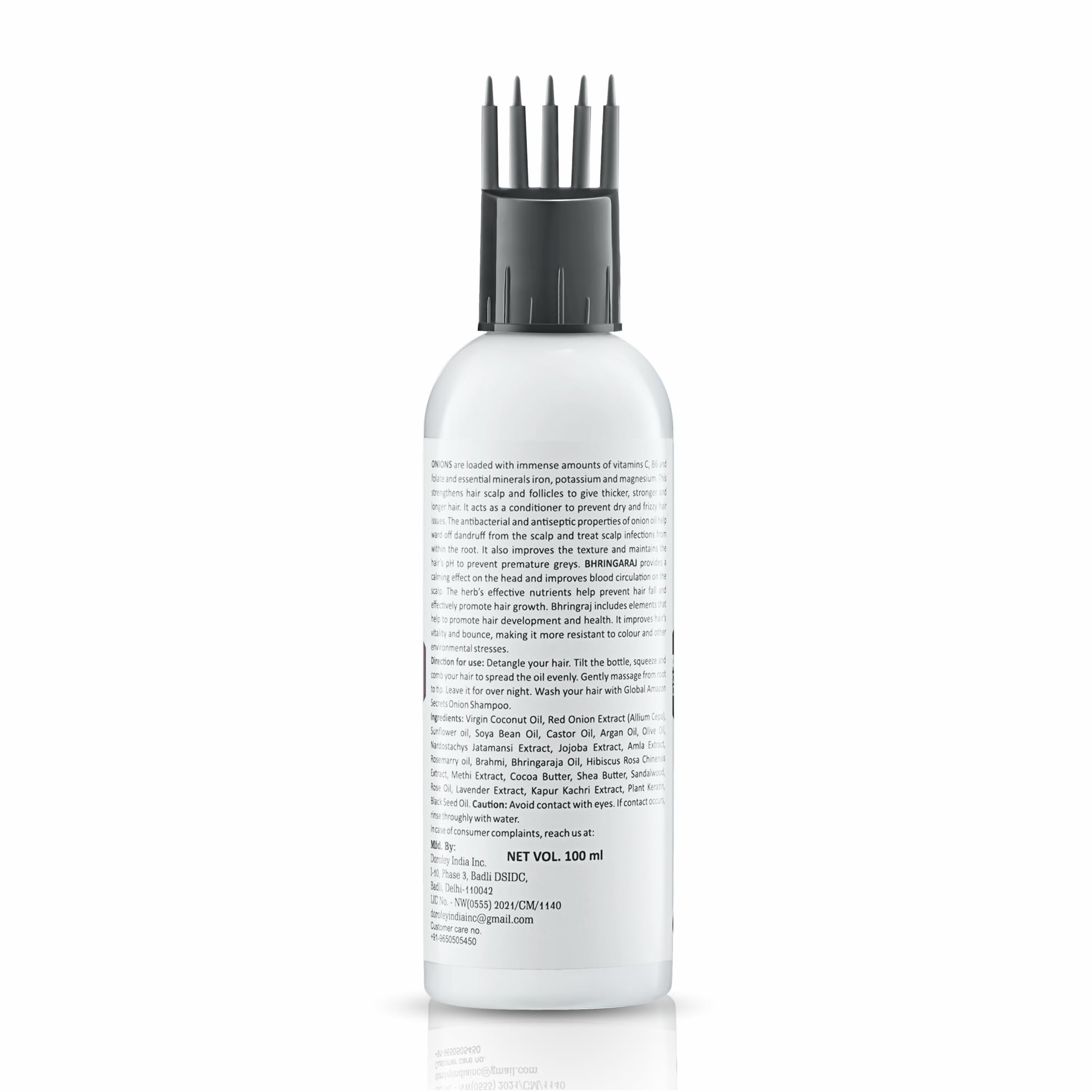Amazon Best-Selling Onion & Black Seed Hair Growth Oil - 100ml for Men & Women | Promotes Thicker, Stronger Hair | Perfect for Daily Scalp Massage & Frizz Control