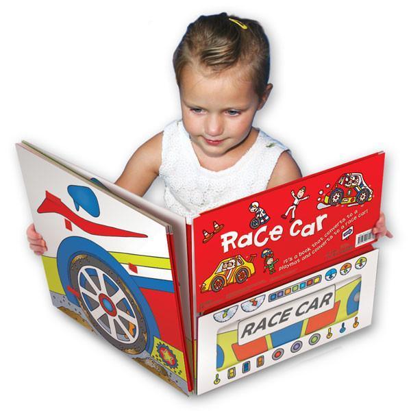 Convertible Book Racing Car Toy - Interactive 3-in-1 Storybook & Toy Vehicle for Kids - Perfect for Bedtime Stories, Playtime & Learning Activities