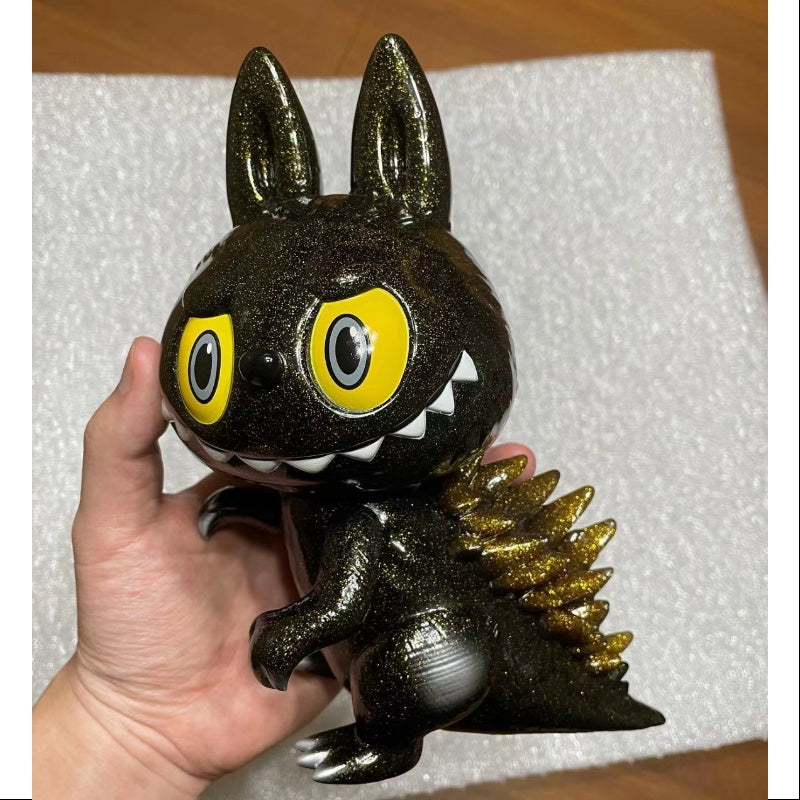 Labubu The Monsters Gojimomo Black Gold Flash Limited Edition Collectible Figure - Cute Anime Character for Home Decor, Office Display & Pop Culture Enthusiasts