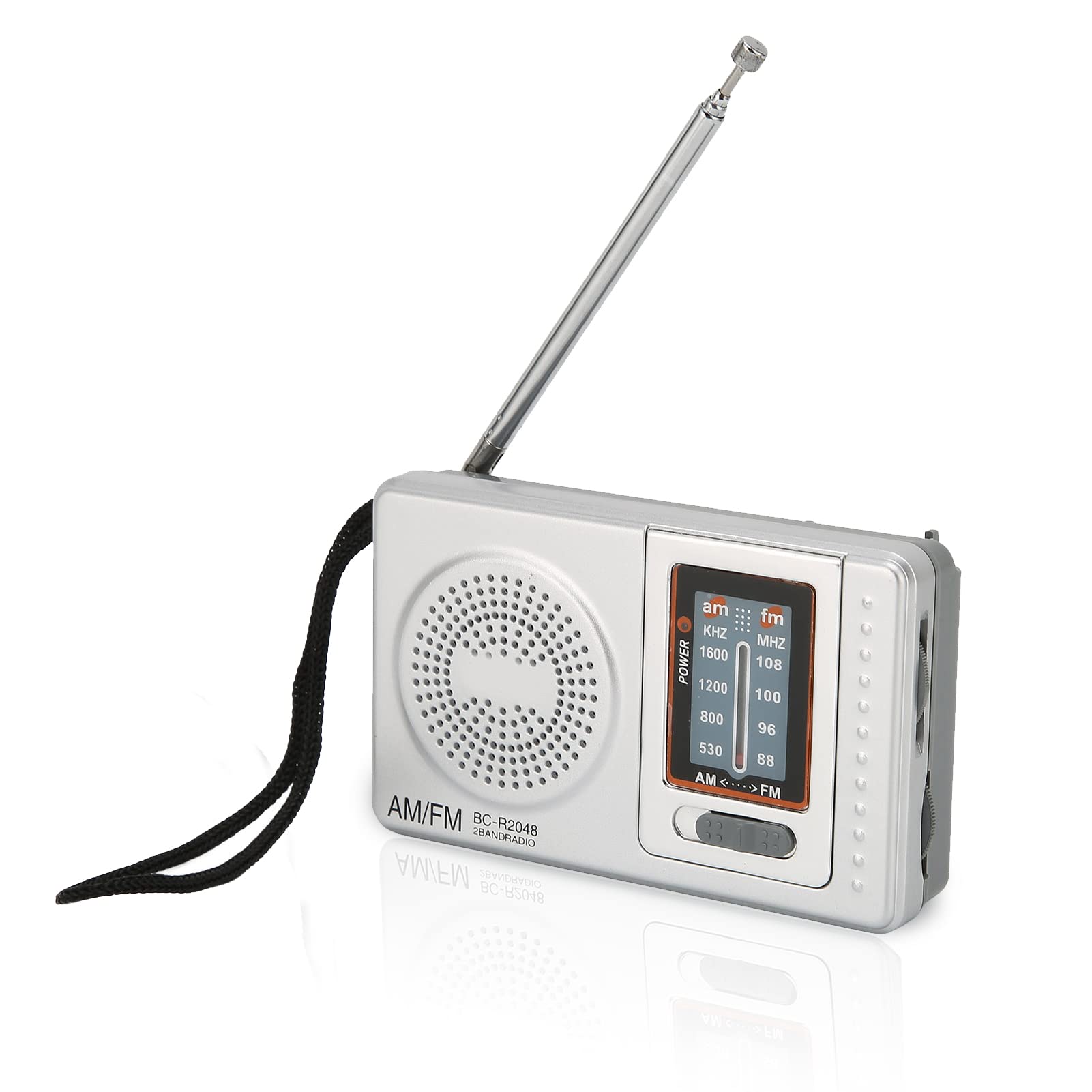 Portable AM FM Transistor Radio - Mini Weather Radio with Excellent Reception, Battery Operated for Indoor, Outdoor & Emergency Use - Perfect for Camping, Hiking, and Power Outages
