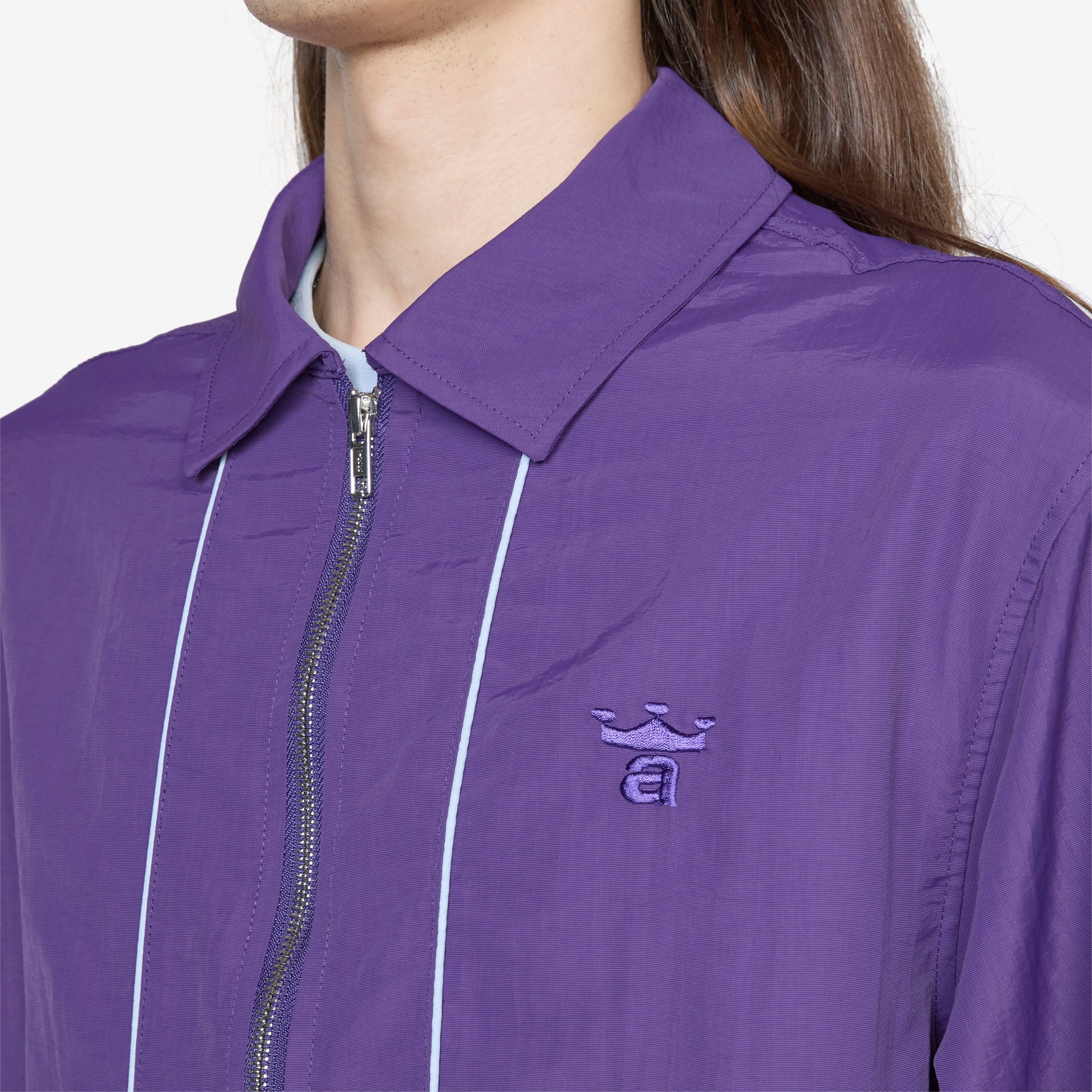 Classic Logo Coaches Jacket - Purple Windbreaker for Men & Women | Perfect for Outdoor Sports, Casual Wear & Team Uniforms