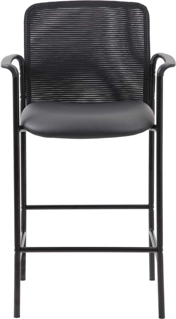 Boss Contemporary Mesh Counter Stool - Black Bar Stool with Comfortable Seat for Kitchen Island, Breakfast Nook & Home Decor [B16909 CS]