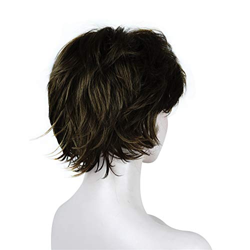 Stylish Short Layered Shaggy Synthetic Wig with Bangs for Women - Perfect for Cosplay, Halloween & Daily Fashion Looks