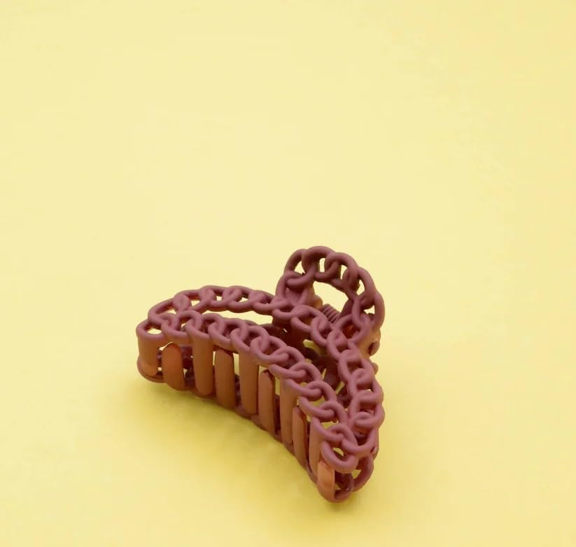 Small Claw Hair Clips for Women - Elegant Brown Hair Clips for Fine to Medium Hair - Perfect for Ponytails, Buns & Everyday Hairstyles
