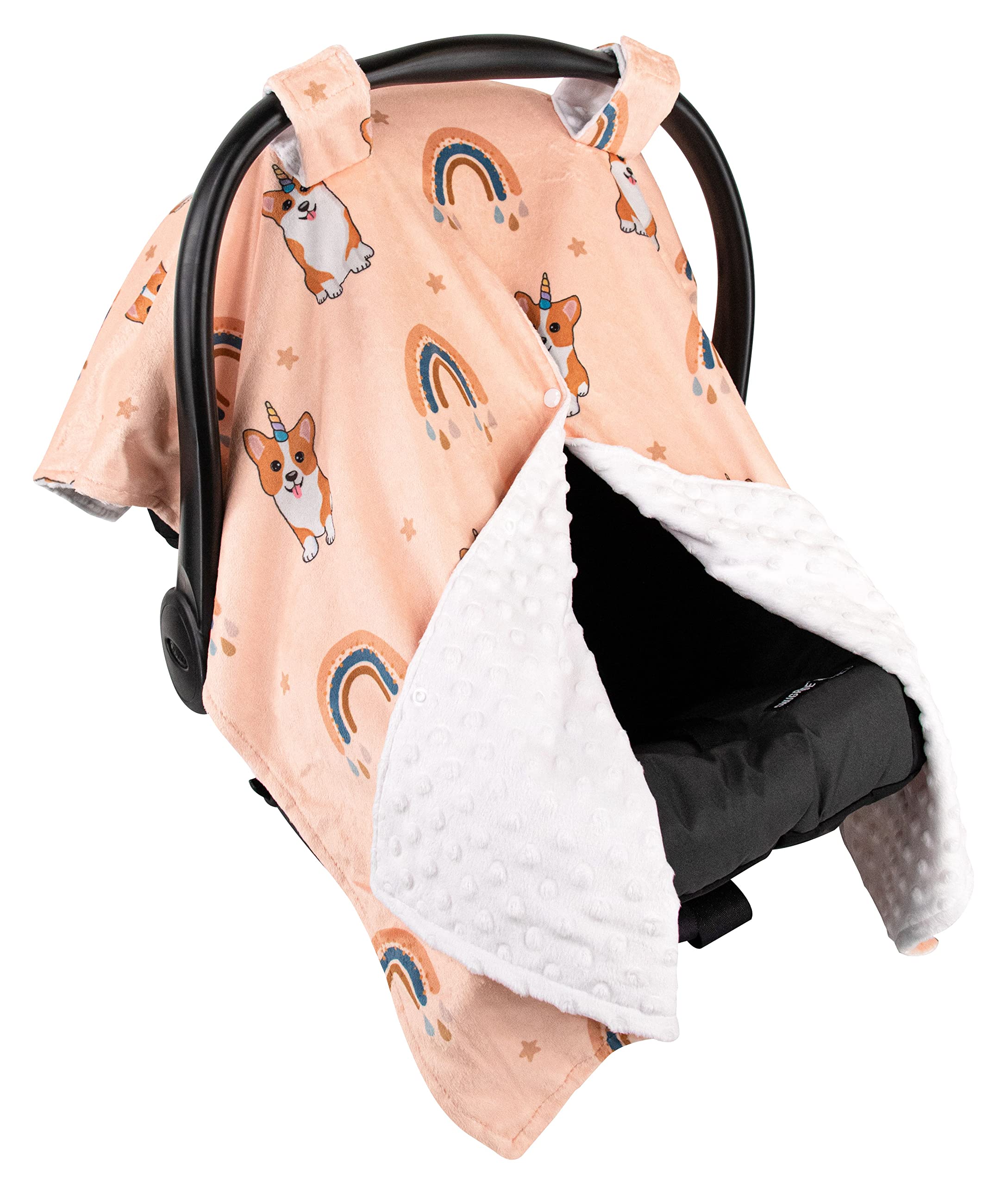 Premium Minky Baby Car Seat Cover - Soft & Cozy 40