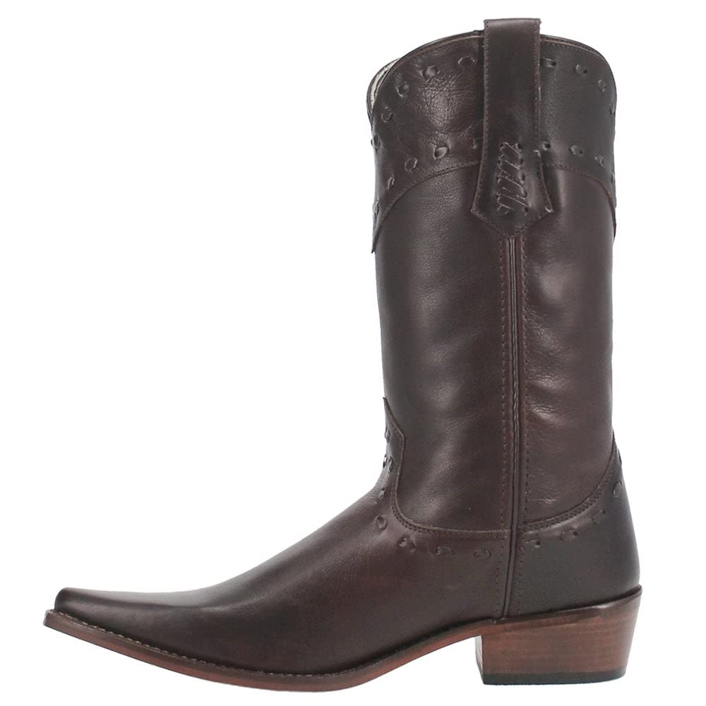 Dingo Men's Stagecoach Snip Toe Western Boots - Mid Calf Cowboy Boots for Men, Black Leather Riding Boots - Perfect for Rodeo, Country Dancing & Casual Wear